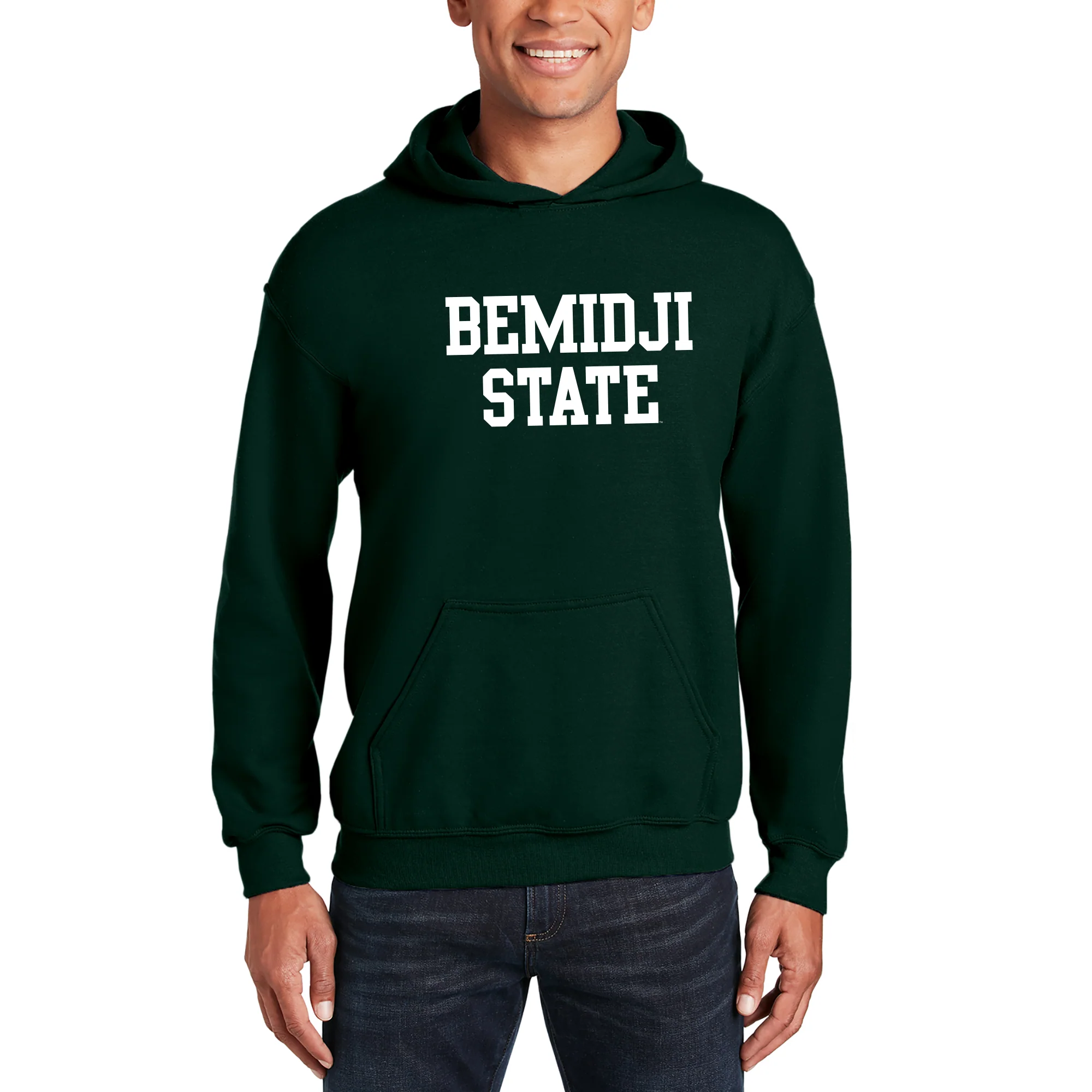 Bemidji State Beavers Basic Block Hoodie - Forest - Image 3