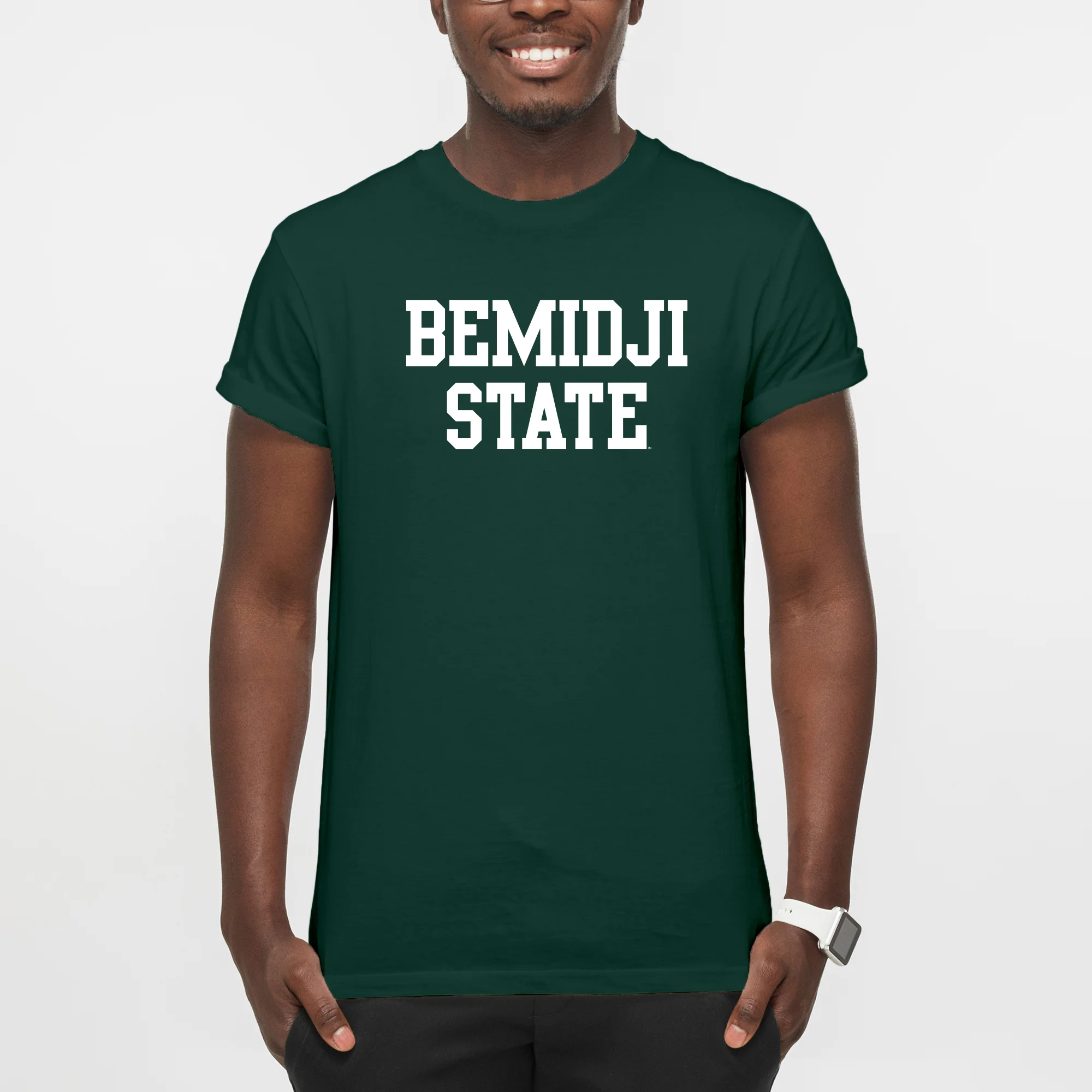 Bemidji State Beavers Basic Block T Shirt - Forest - Image 3
