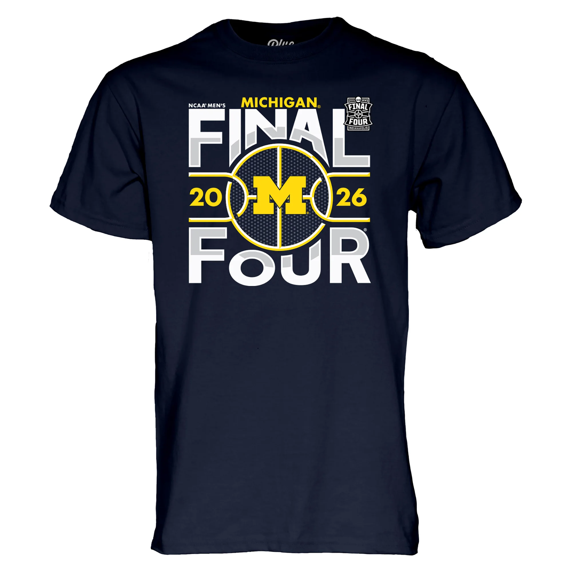 Blue 84 Michigan Basketball 2026 Final Four T-Shirt - Navy