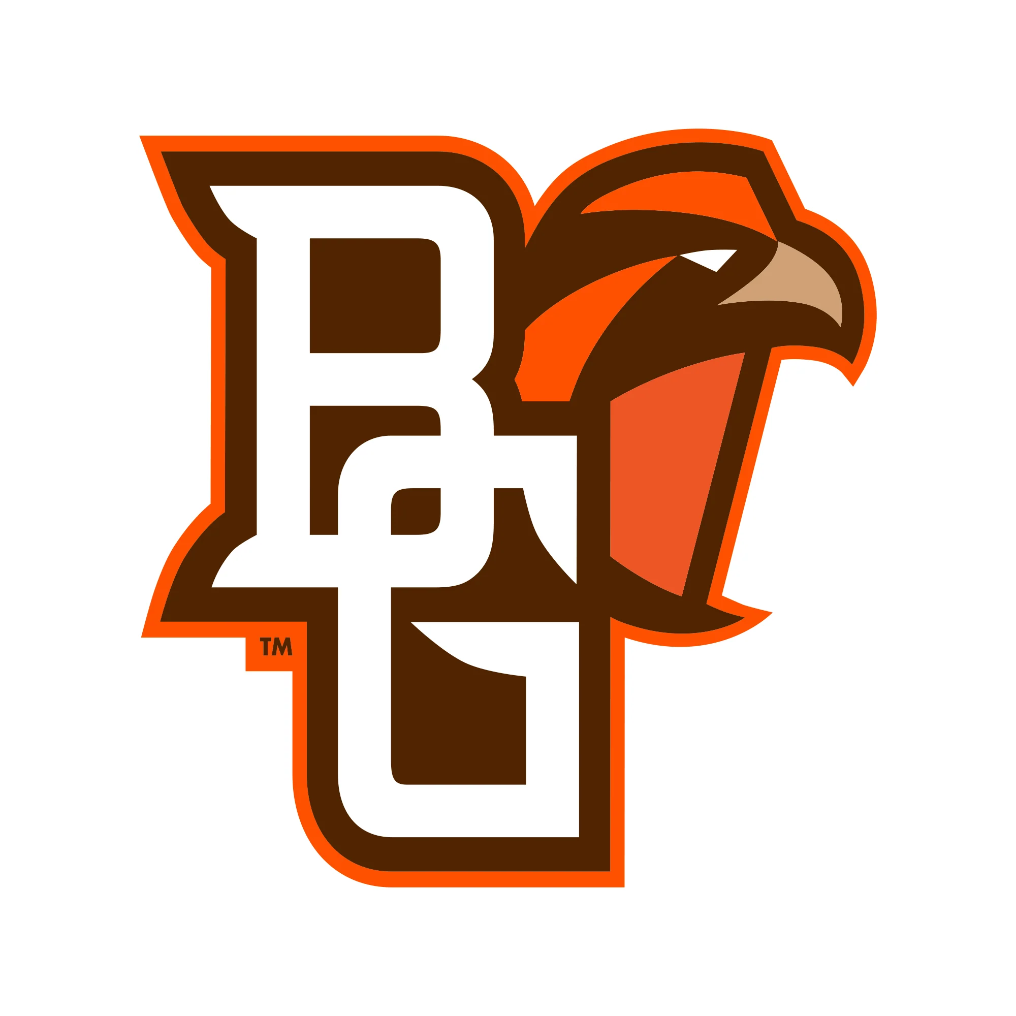Bowling Green State University Falcons Primary Logo Heavy Blend Hoodie - White - Image 2