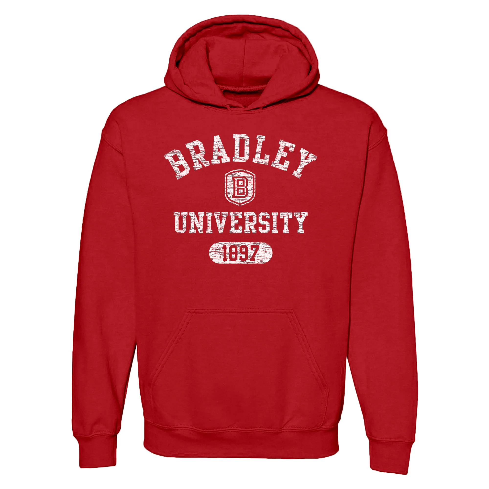 Bradley Athletic Arch Hoodie - Red