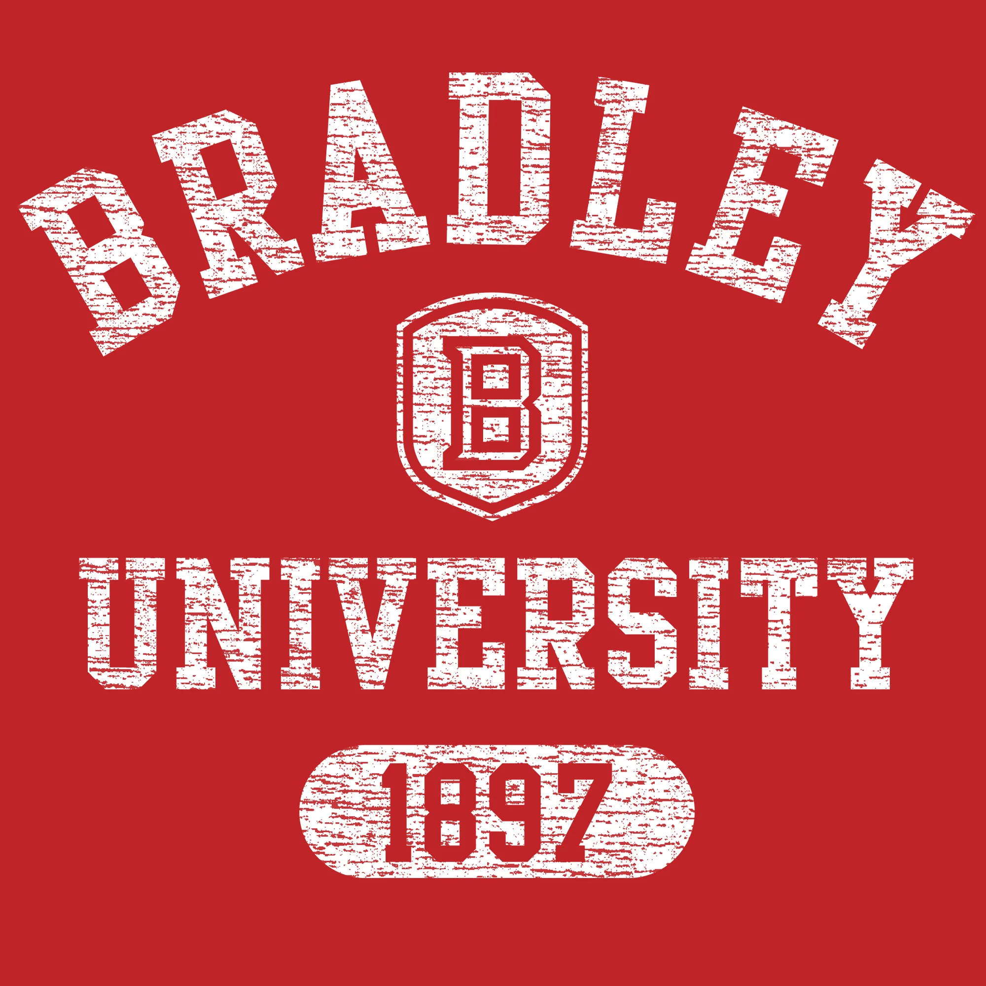 Bradley Athletic Arch Hoodie - Red - Image 2