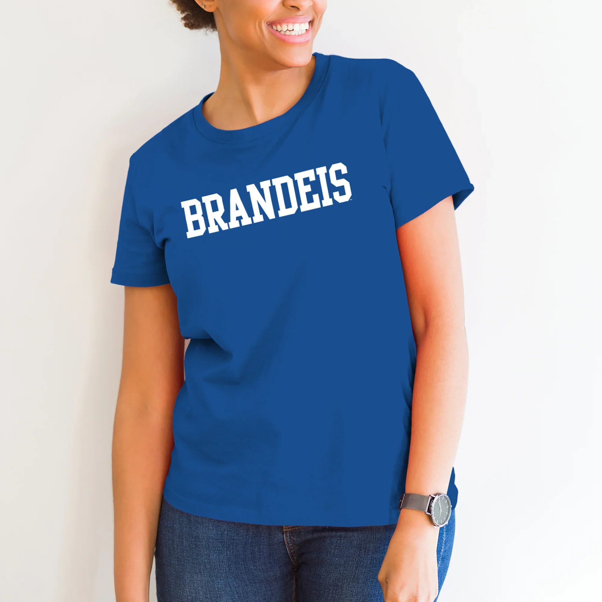 Brandeis University Judges Basic Block Short Sleeve T Shirt - Royal - Image 4