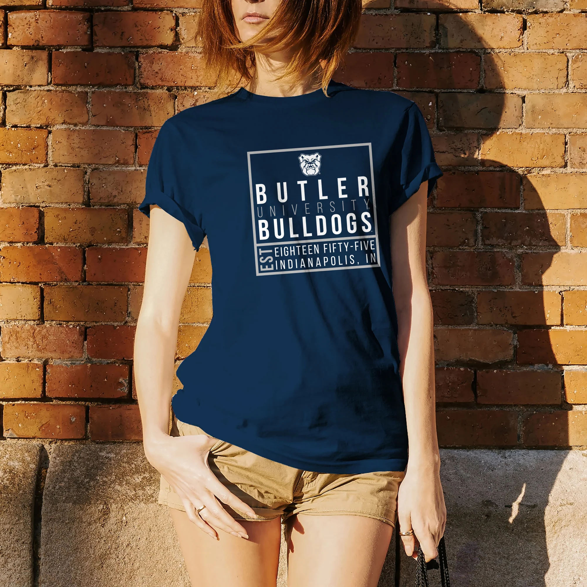 Butler Box Label T Shirt - Navy - Image 4