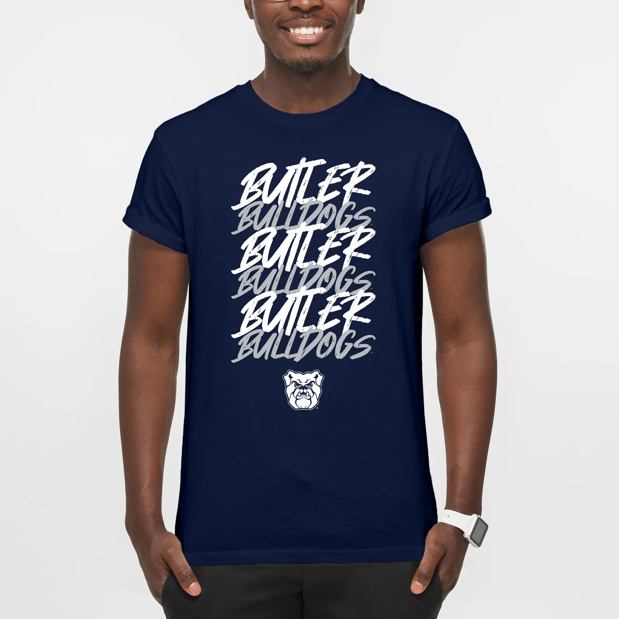 Butler Marker Repeat T-Shirt - Navy - Image 4
