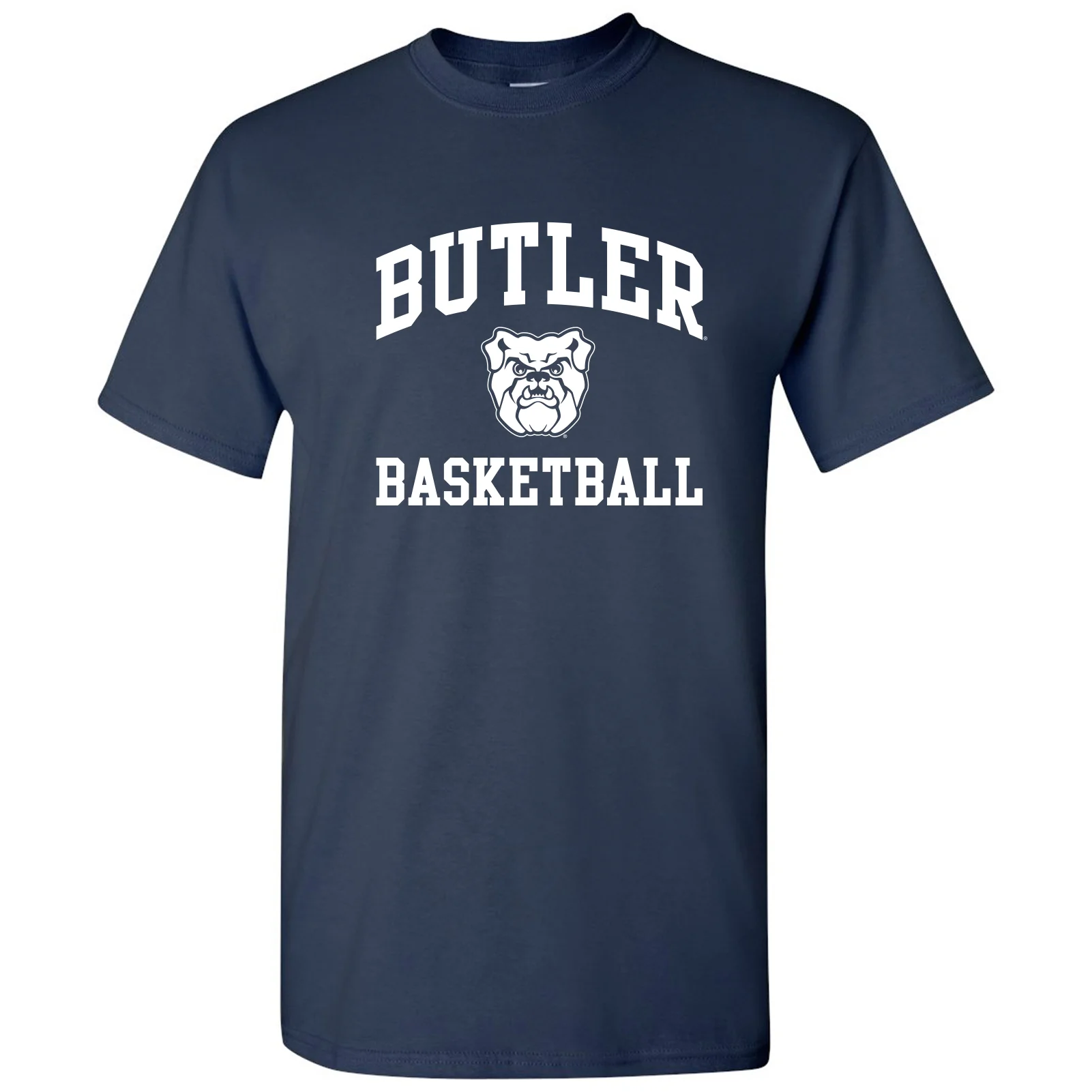 Butler University Bulldogs Arch Logo Basketball Short Sleeve T Shirt - Navy
