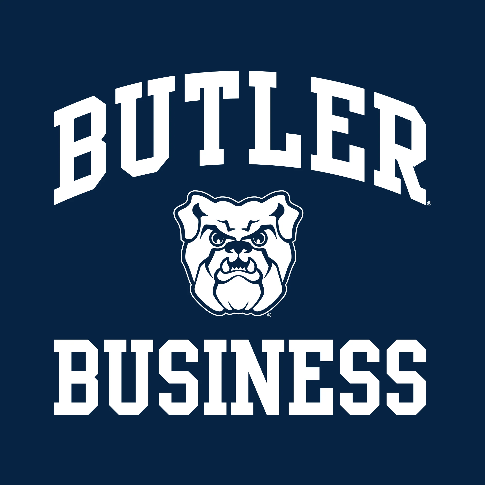Butler University Bulldogs Arch Logo Business Short Sleeve T Shirt - Navy - Image 2