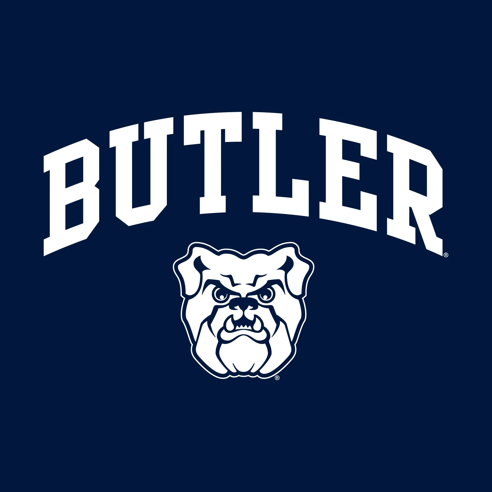 Butler University Bulldogs Arch Logo Long Sleeve T Shirt - Navy - Image 2
