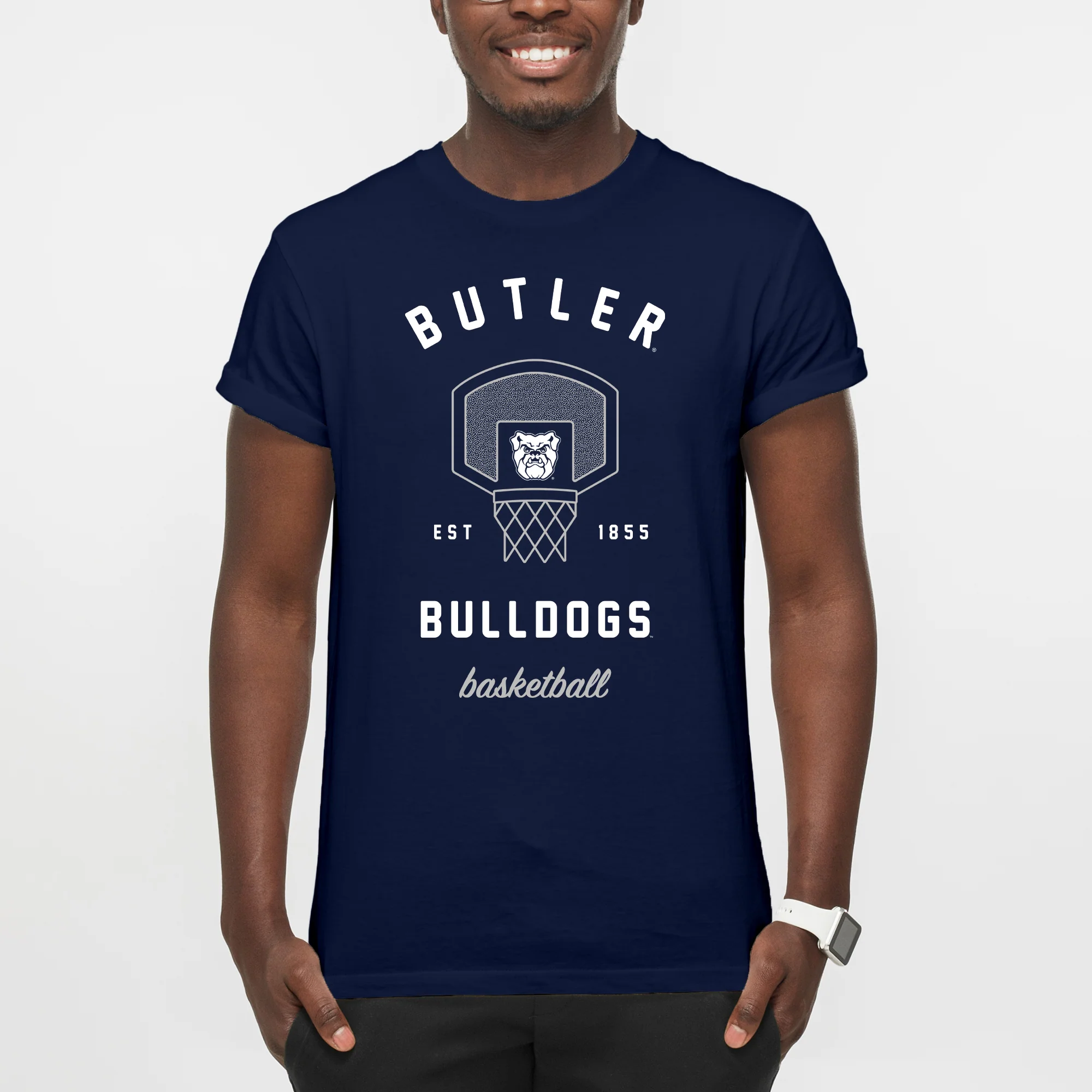 Butler University Bulldogs Basketball Net T-Shirt - Navy - Image 3