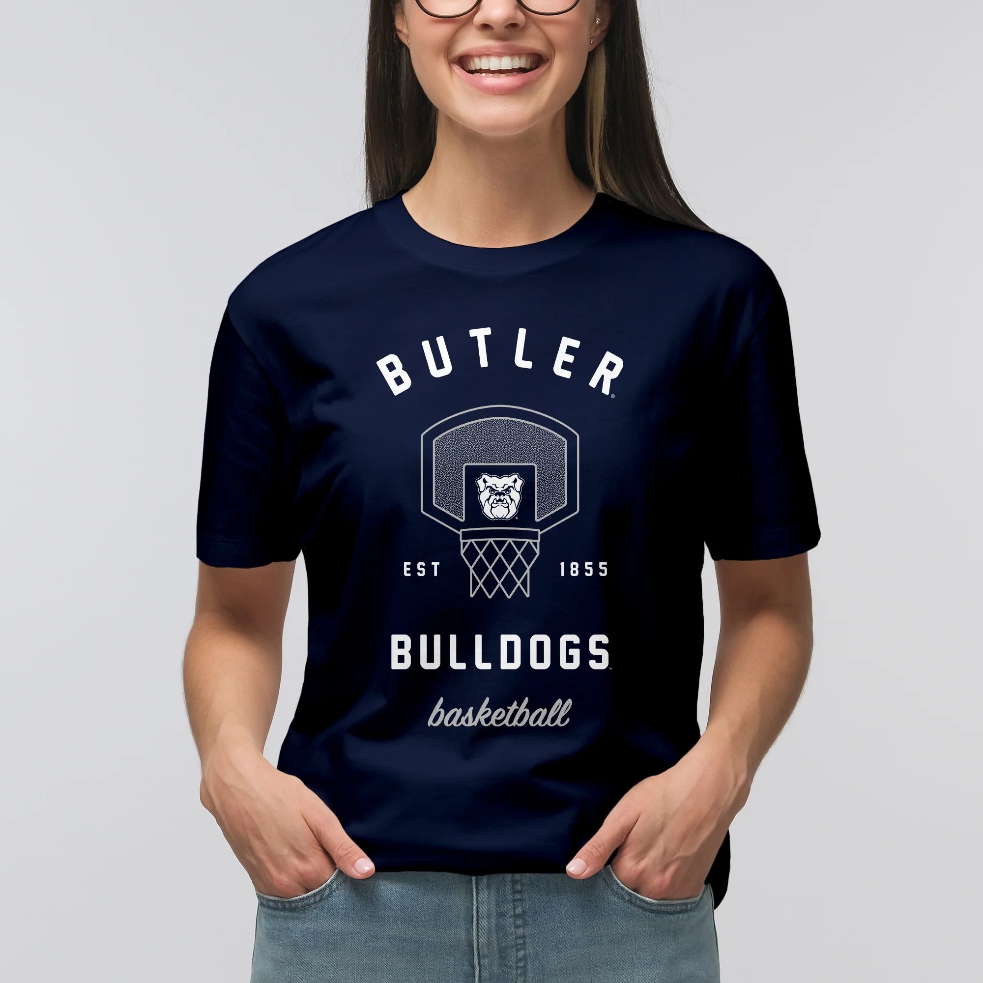 Butler University Bulldogs Basketball Net T-Shirt - Navy - Image 4