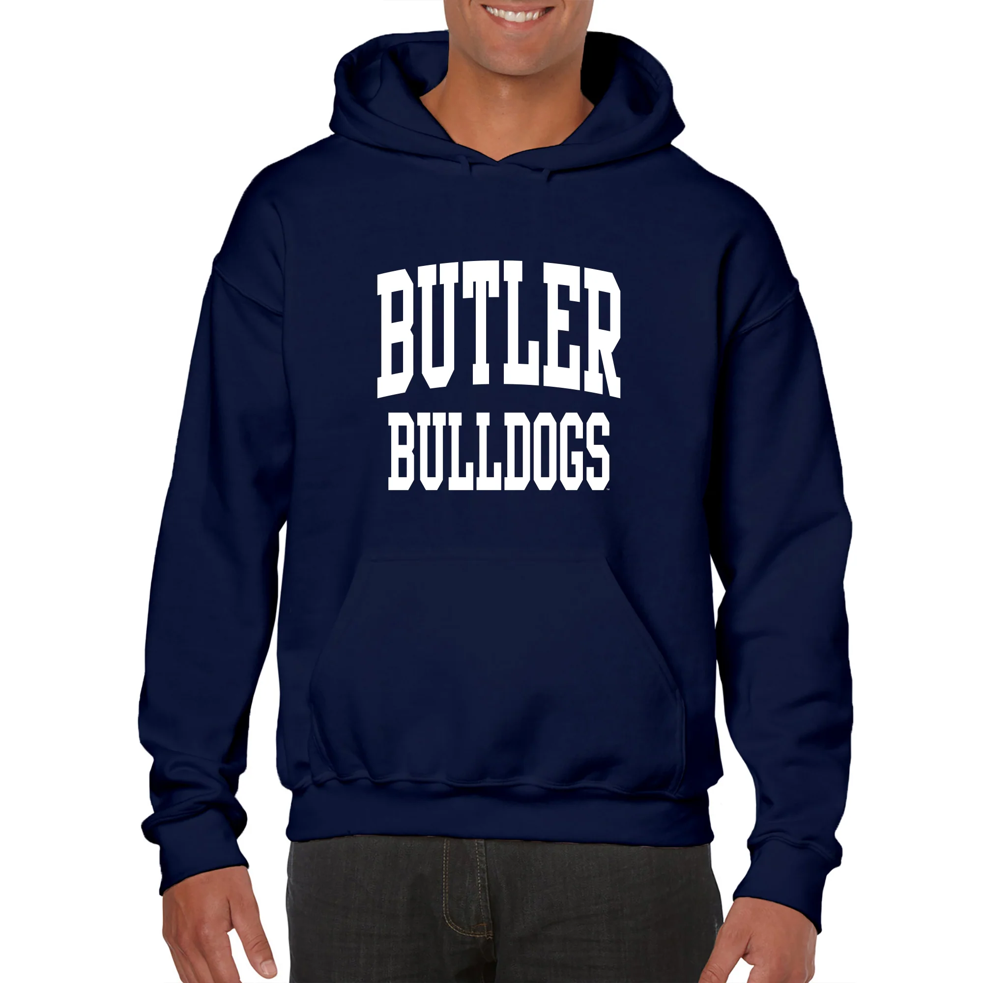 Butler University Bulldogs Front Back Print Hoodie - Navy - Image 3