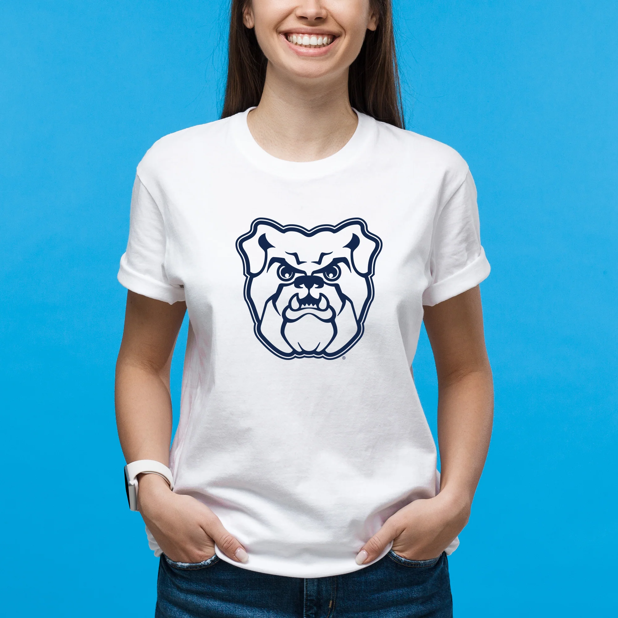 Butler University Bulldogs Logo T-Shirt - White - Image 4