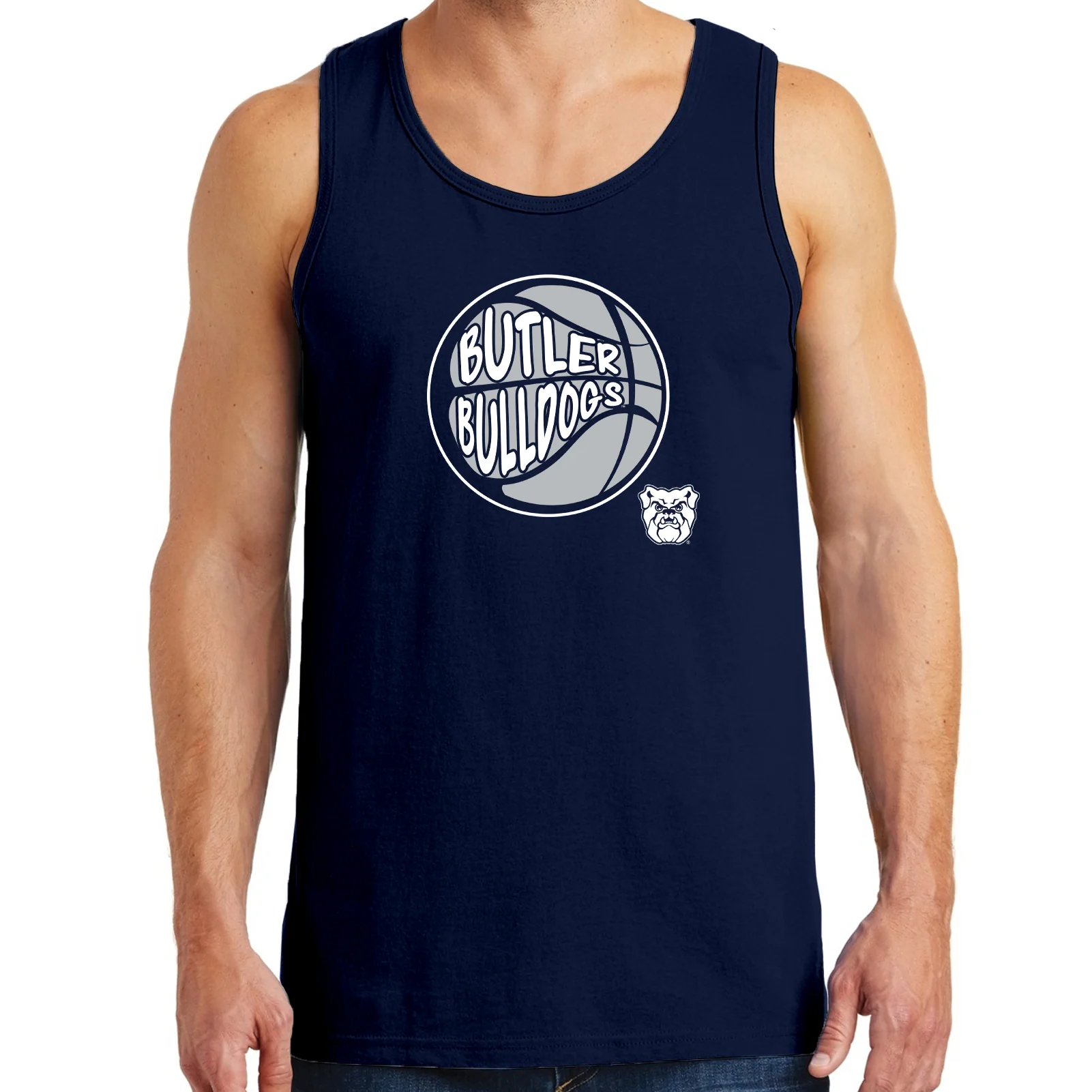 Butler University Bulldogs Street Basketball Tank Top - Navy - Image 4