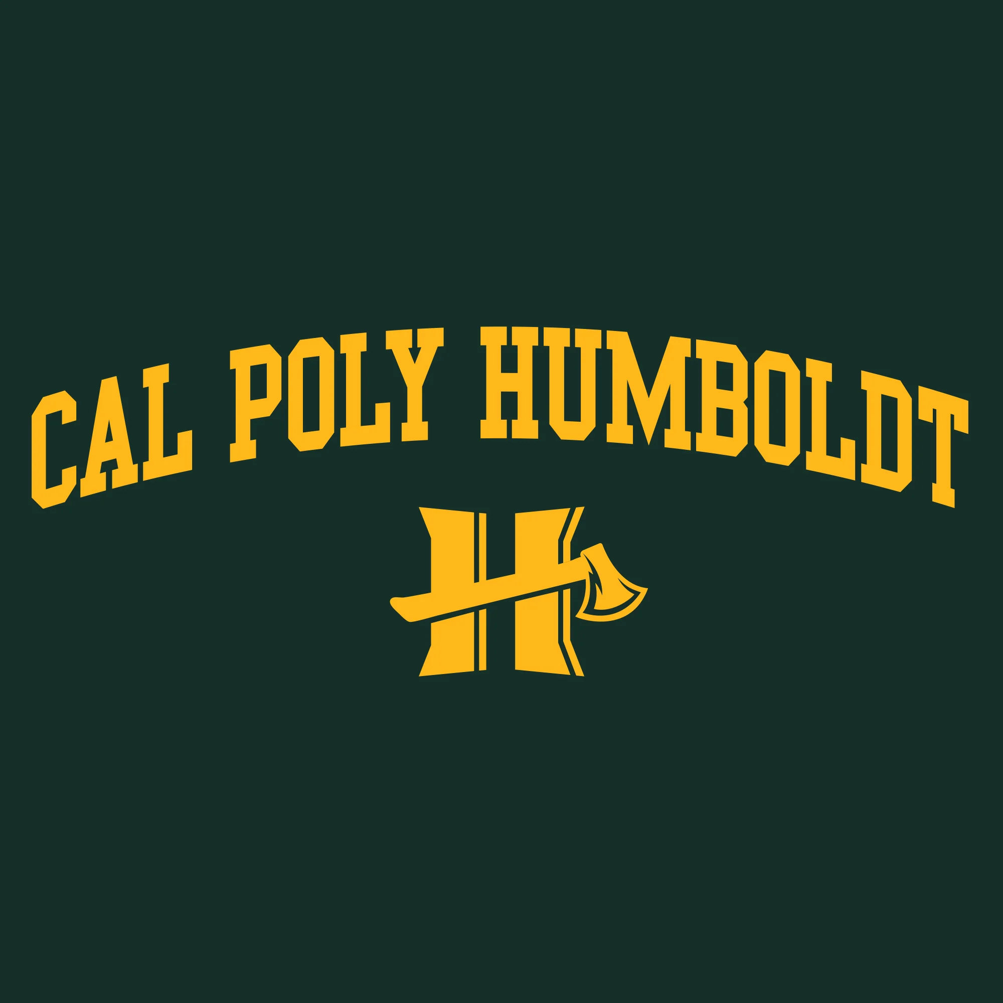 Cal Poly Humboldt Lumberjacks Arch Logo Long Sleeve T Shirt - Forest - Image 2