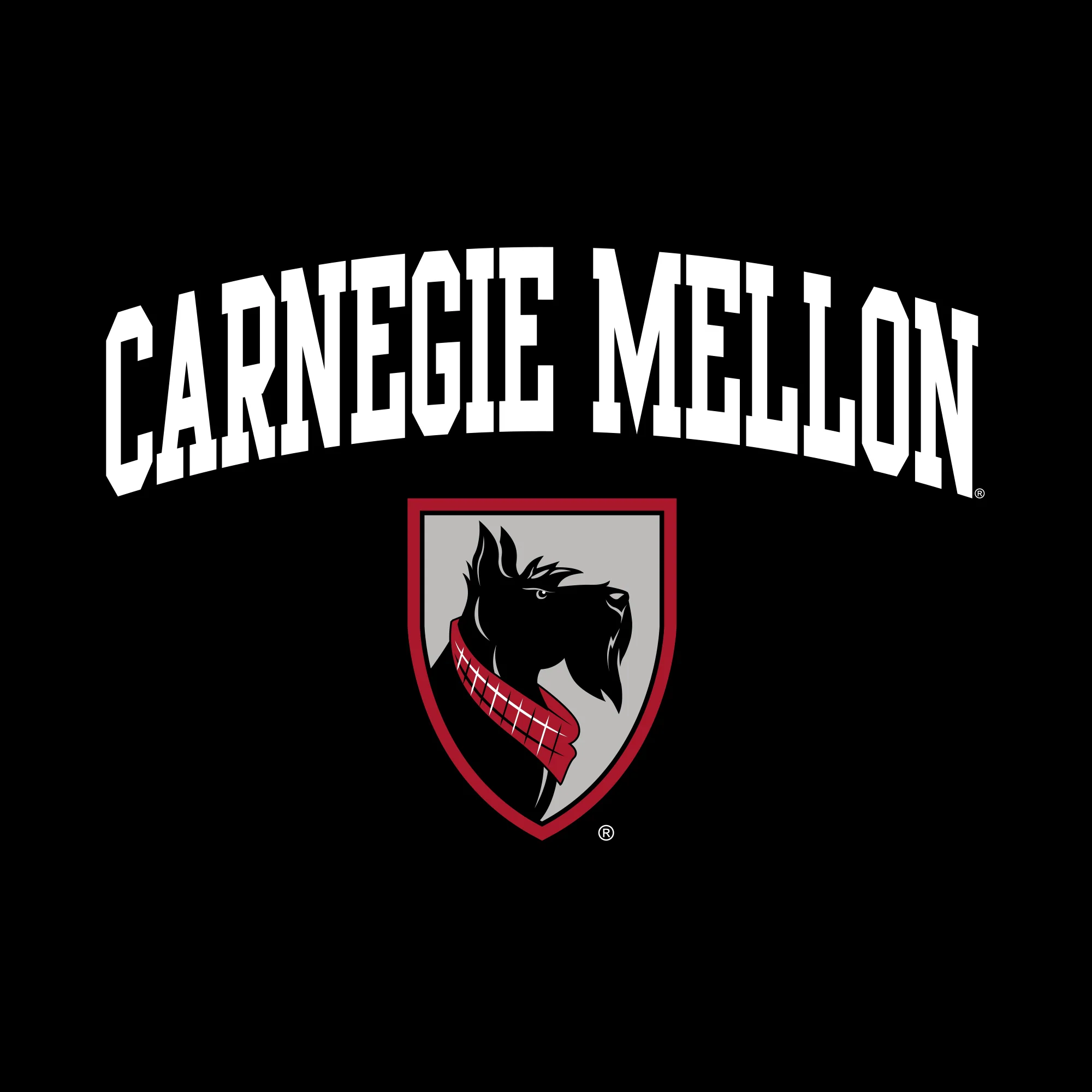 Carnegie Mellon Tartans Arch Logo Triblend T Shirt - Solid Black - Image 2