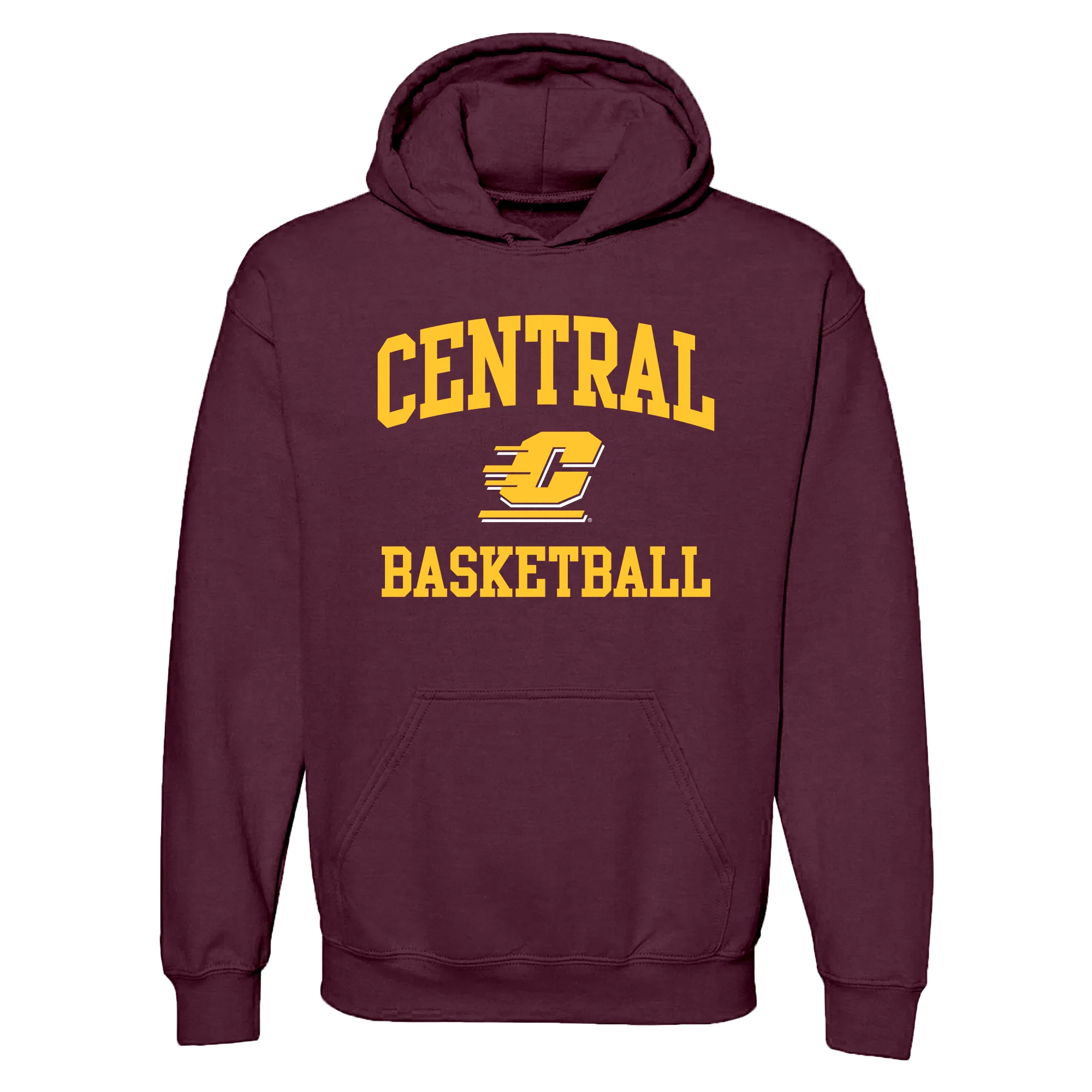 Central Michigan Arch Logo Basketball Hoodie - Maroon