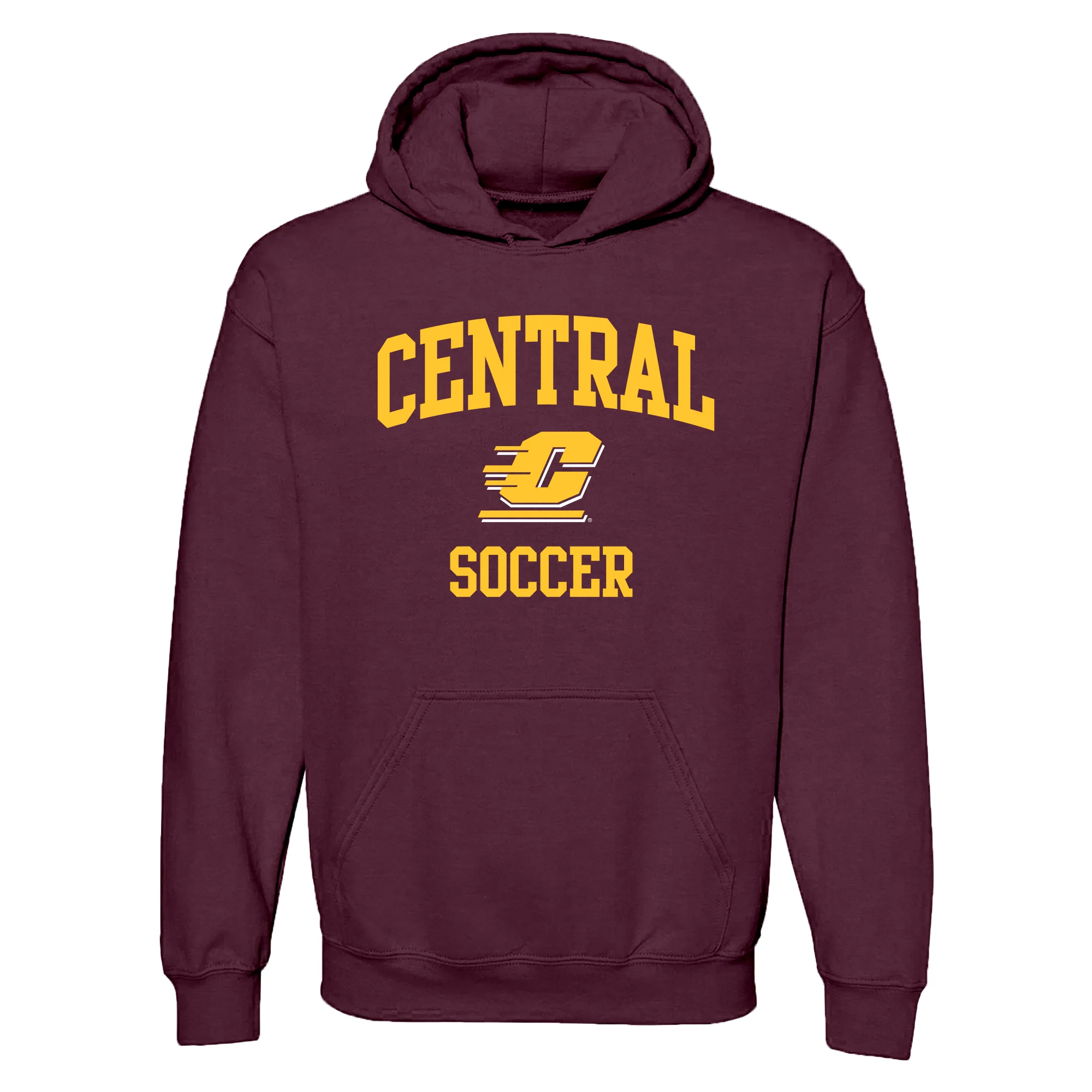 Central Michigan Arch Logo Soccer Hoodie - Maroon