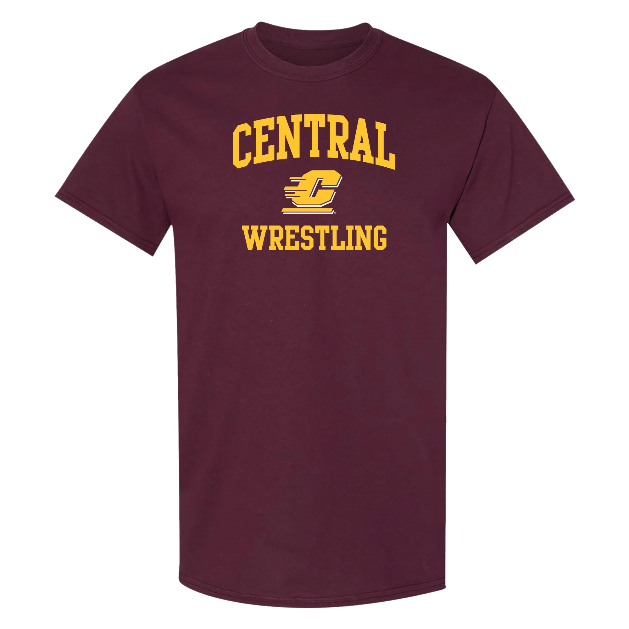 Central Michigan Arch Logo Wrestling T-Shirt - Maroon