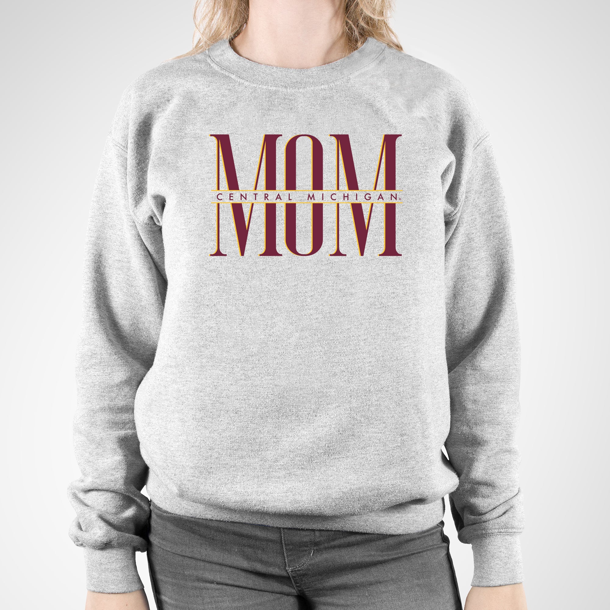 Central Michigan Classic Mom Crewneck - Sport Grey - Image 3