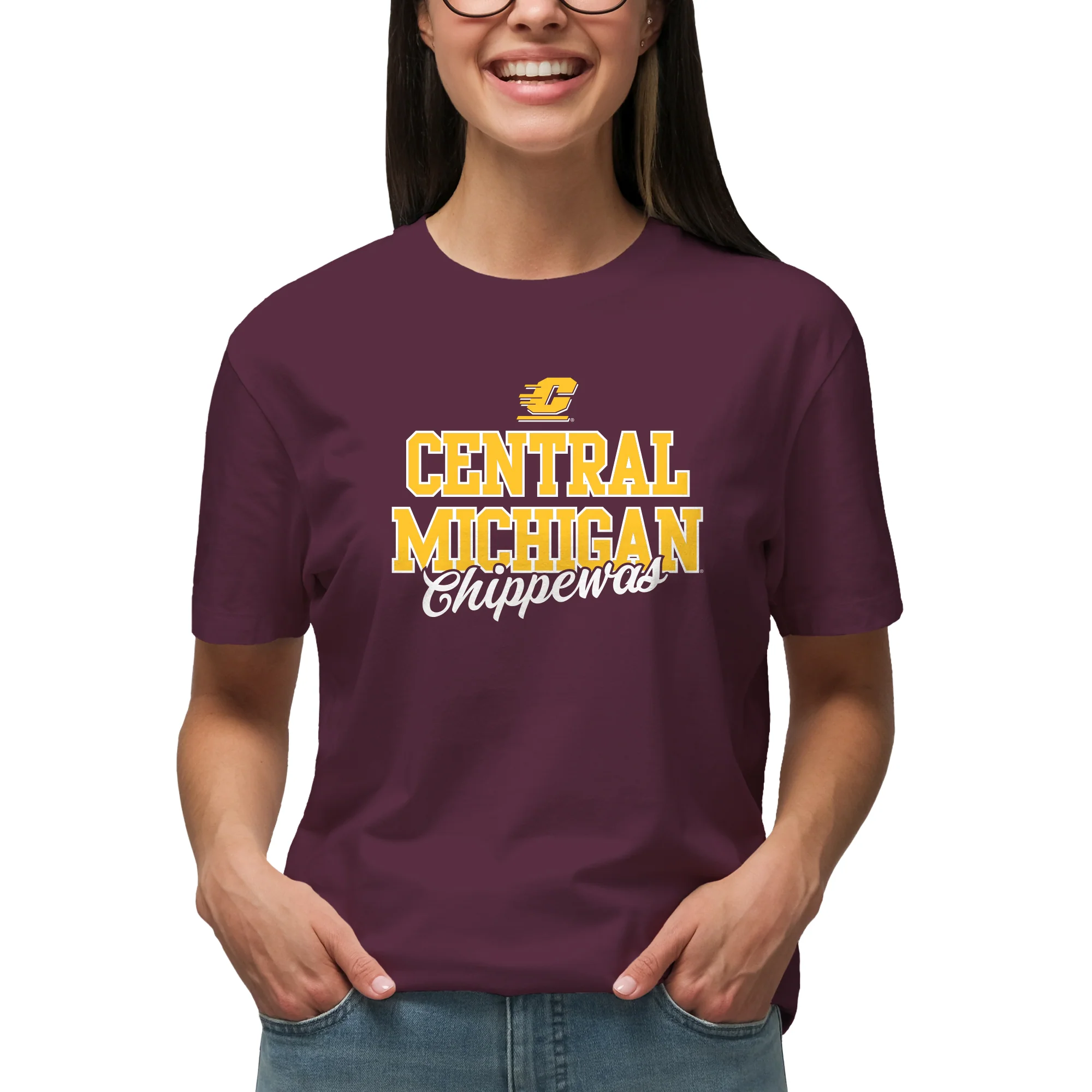 Central Michigan Fresh Script T-Shirt - Image 5