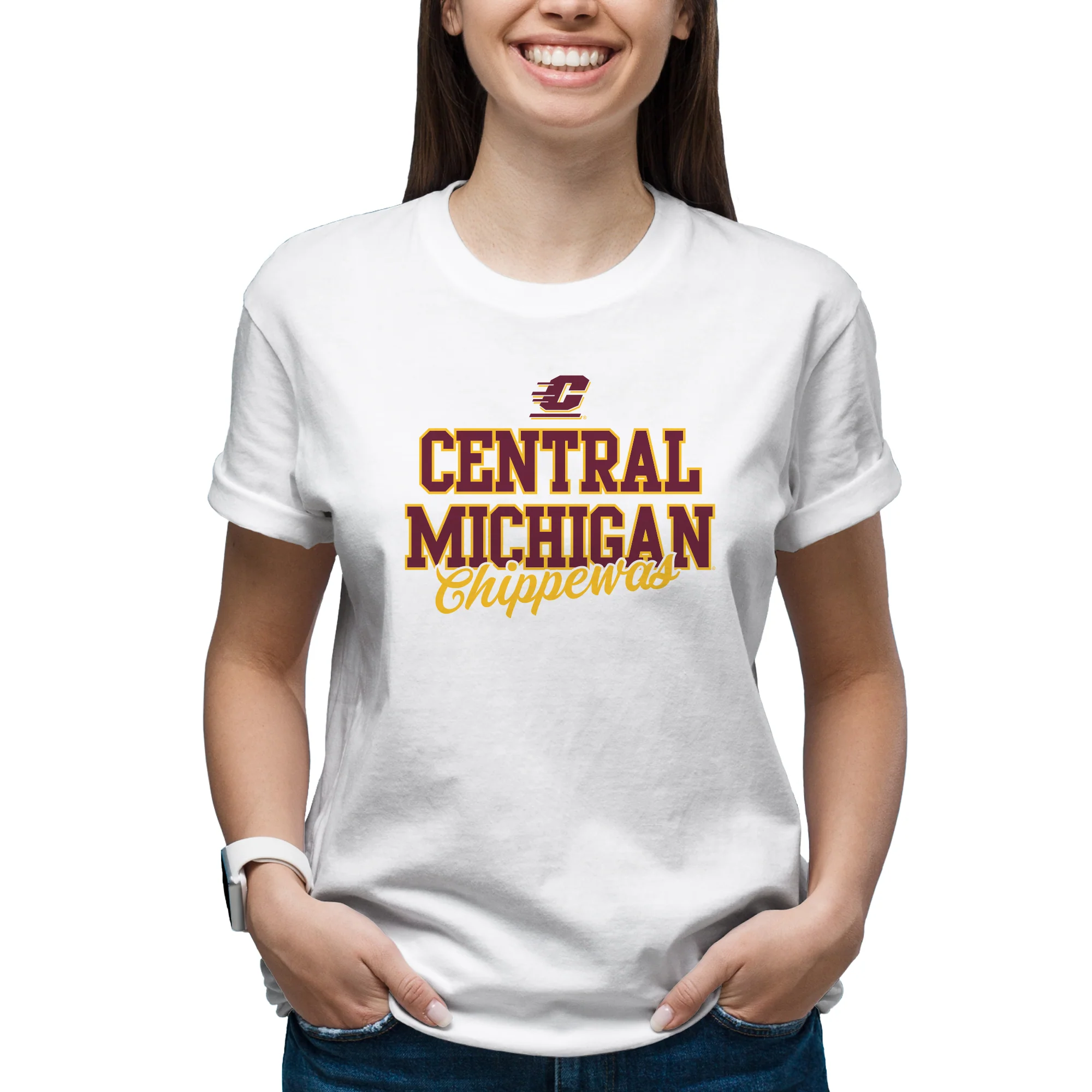 Central Michigan Fresh Script T-Shirt - Image 8