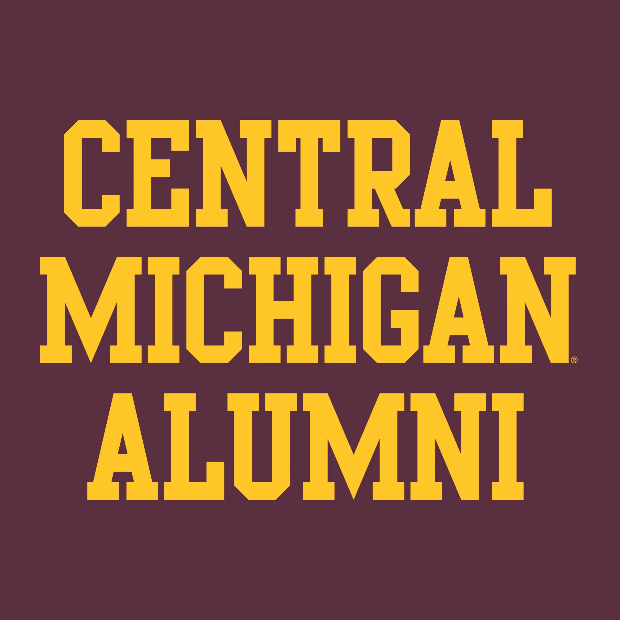 Central Michigan University Chippewas Basic Block Alumni Short Sleeve T Shirt - Maroon - Image 2