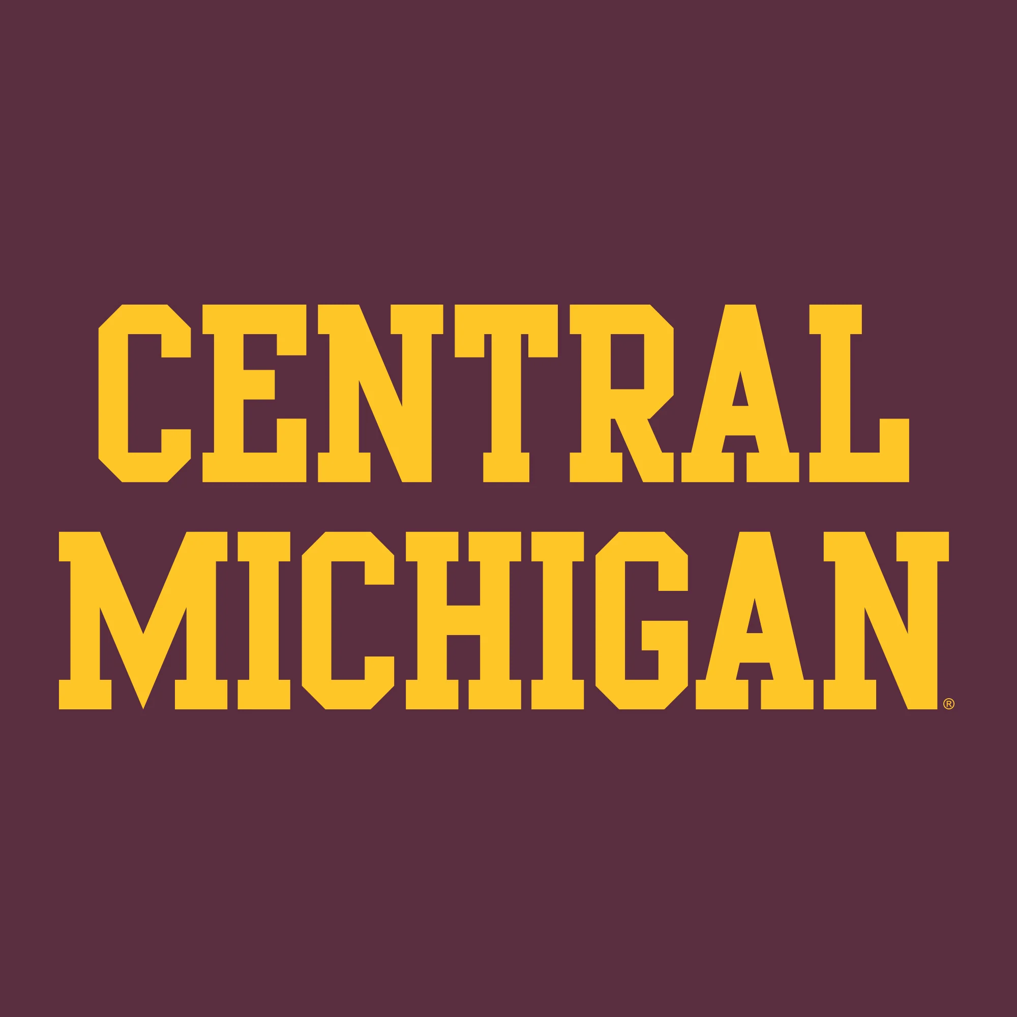 Central Michigan University Chippewas Basic Block Crewneck - Maroon - Image 2