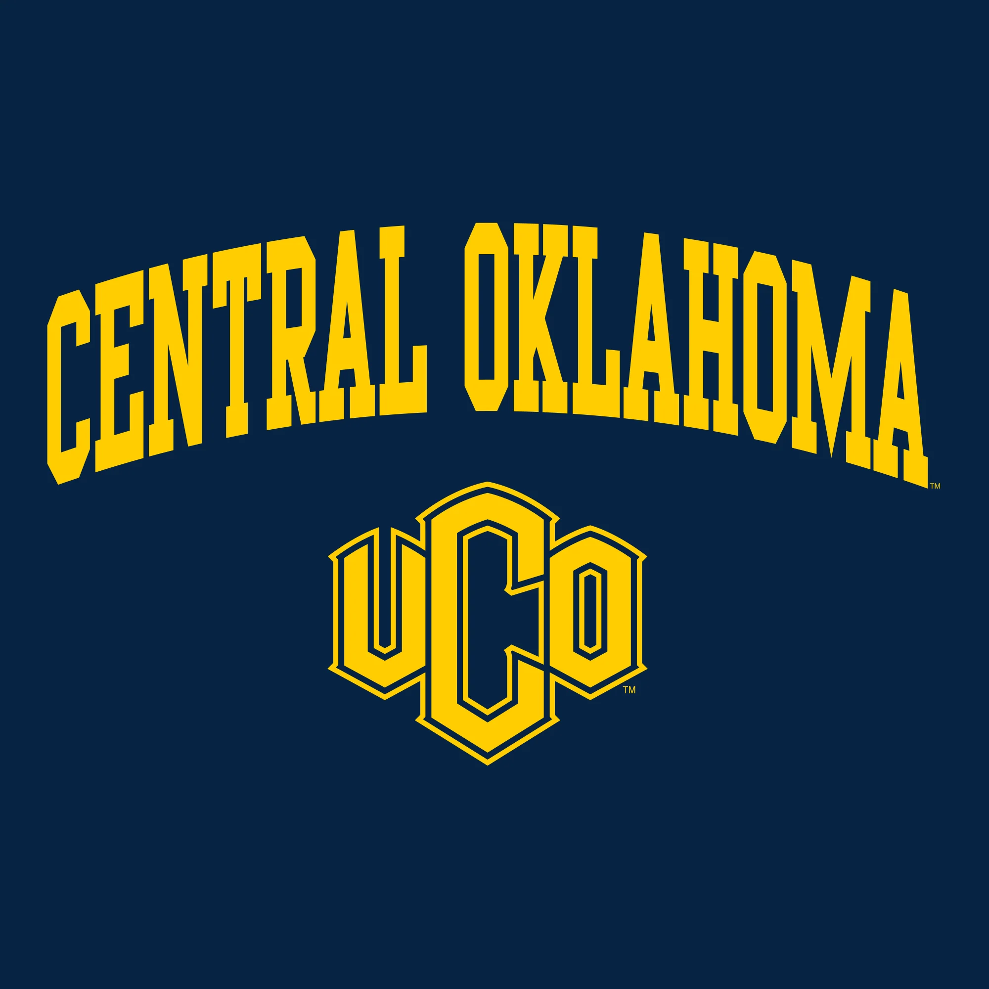 Central Oklahoma University Bronchos Arch Logo Short Sleeve T Shirt - Navy - Image 2
