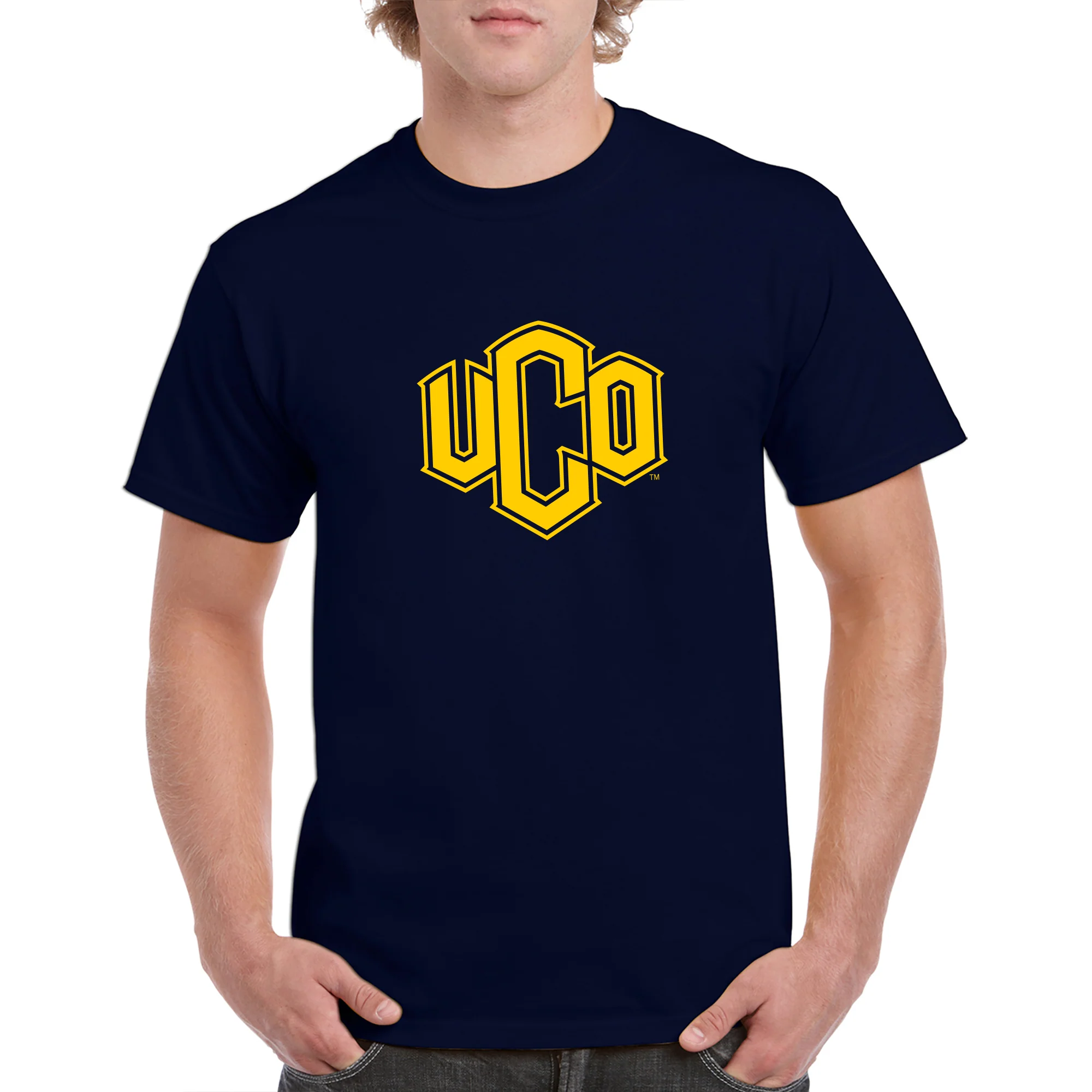 Central Oklahoma University Bronchos Primary Logo Short Sleeve T Shirt - Navy - Image 3