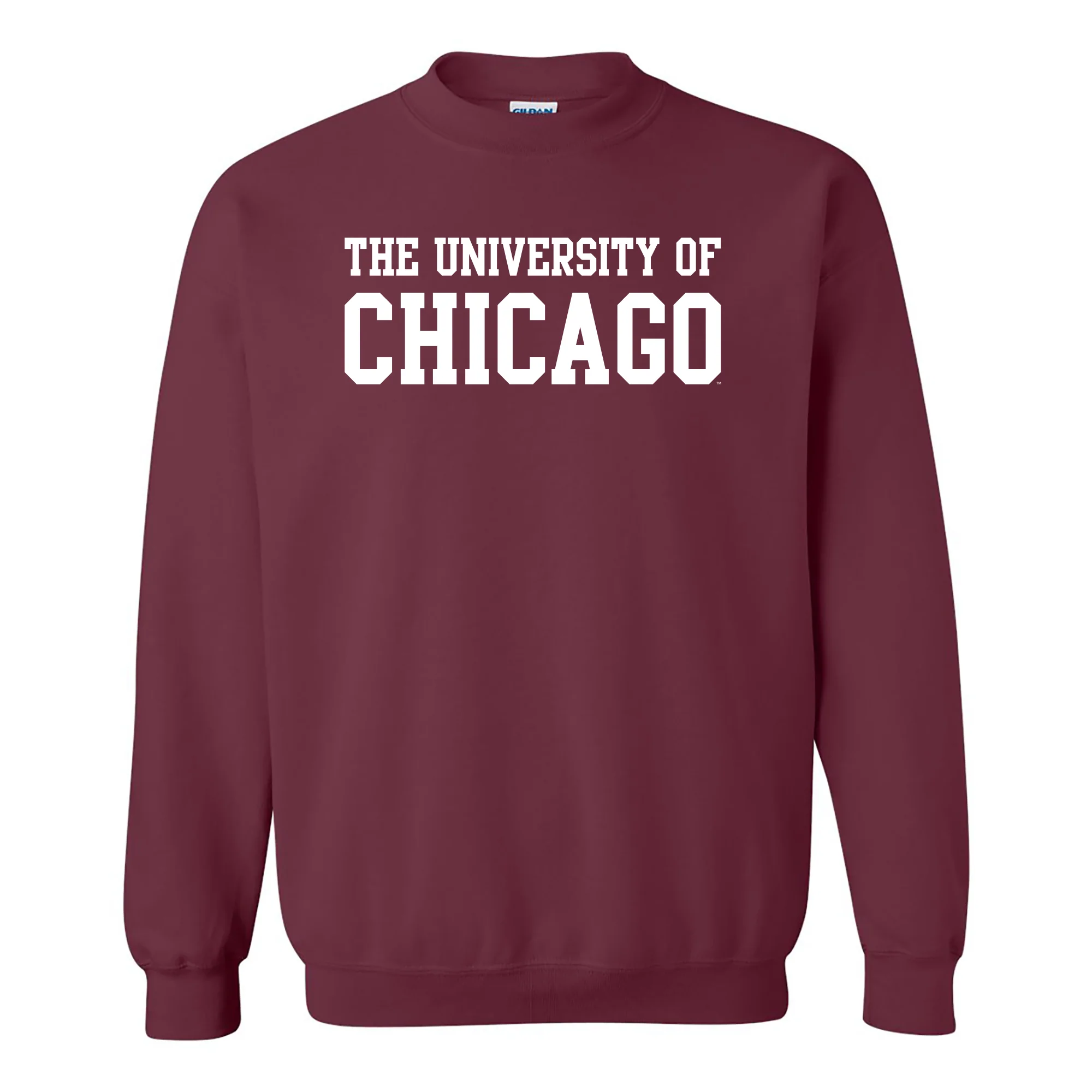 University of Chicago Maroons Basic Block Crewneck Sweatshirt - Maroon