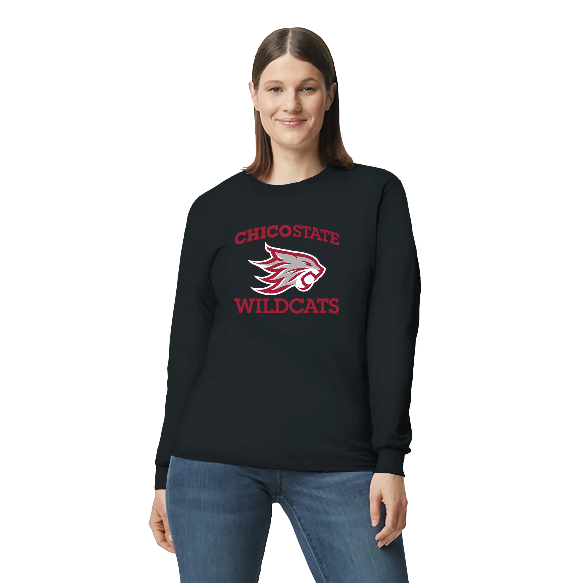 Chico State Wildcats Arch Logo Long Sleeve T-Shirt - Image 4