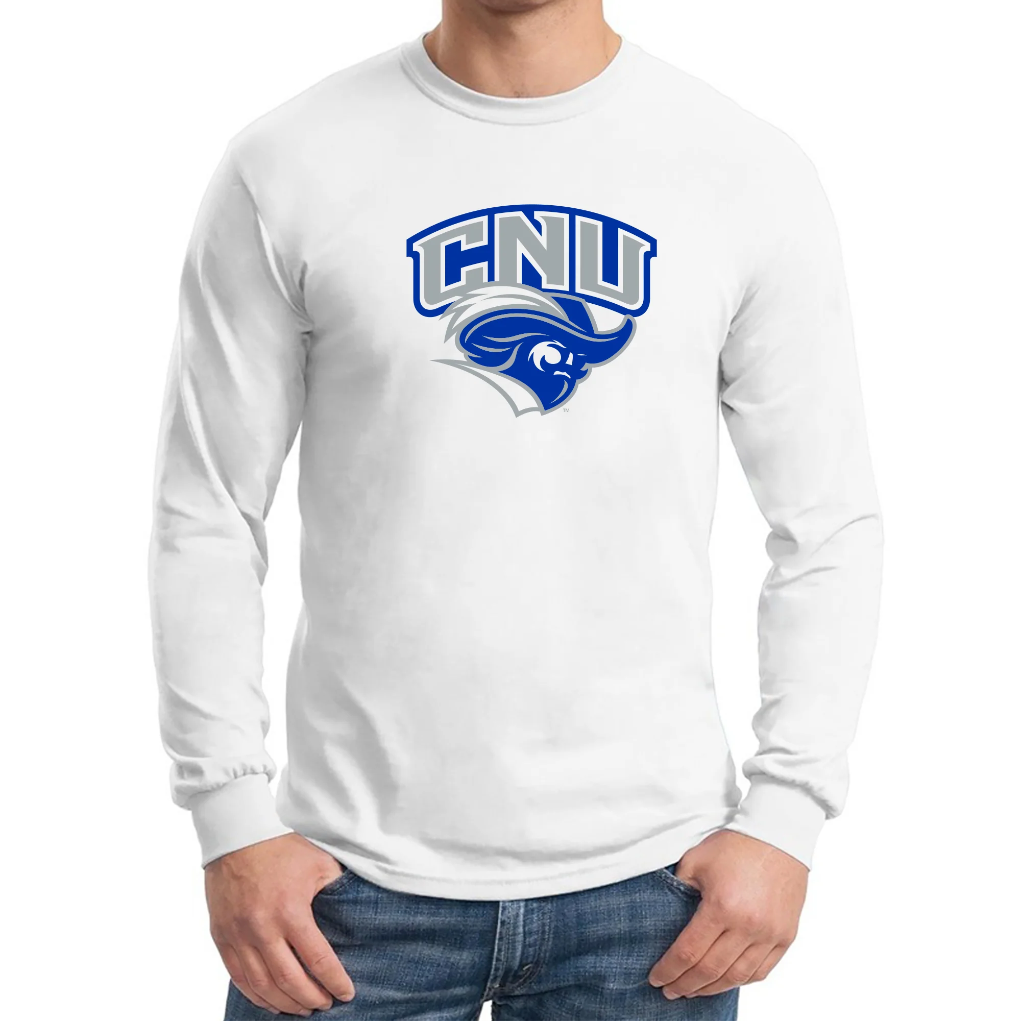 Christopher Newport University Captains Arch Logo Long Sleeve T-Shirt - White - Image 3