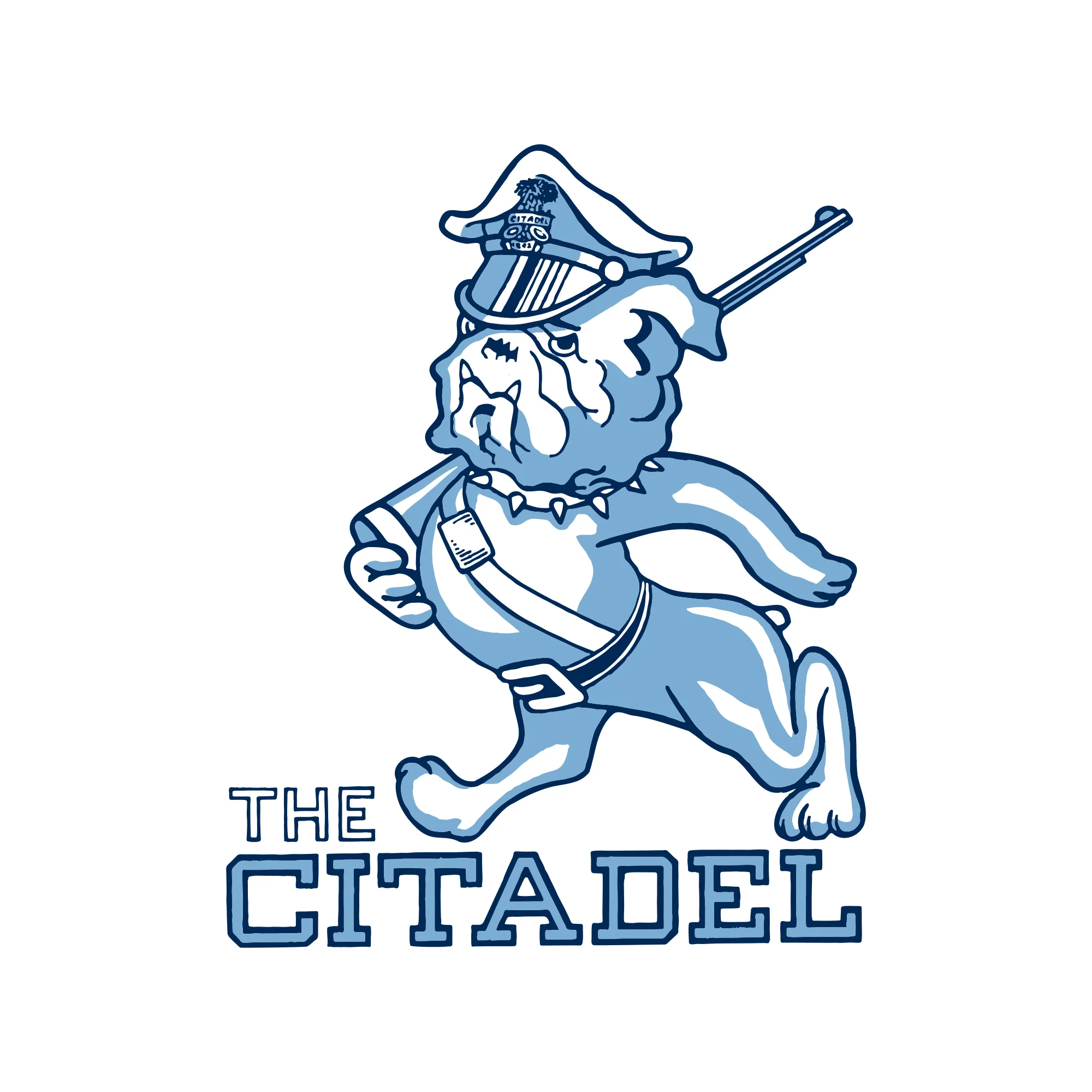 Citadel Marching Bulldog Premium Cotton T-Shirt - White - Image 2
