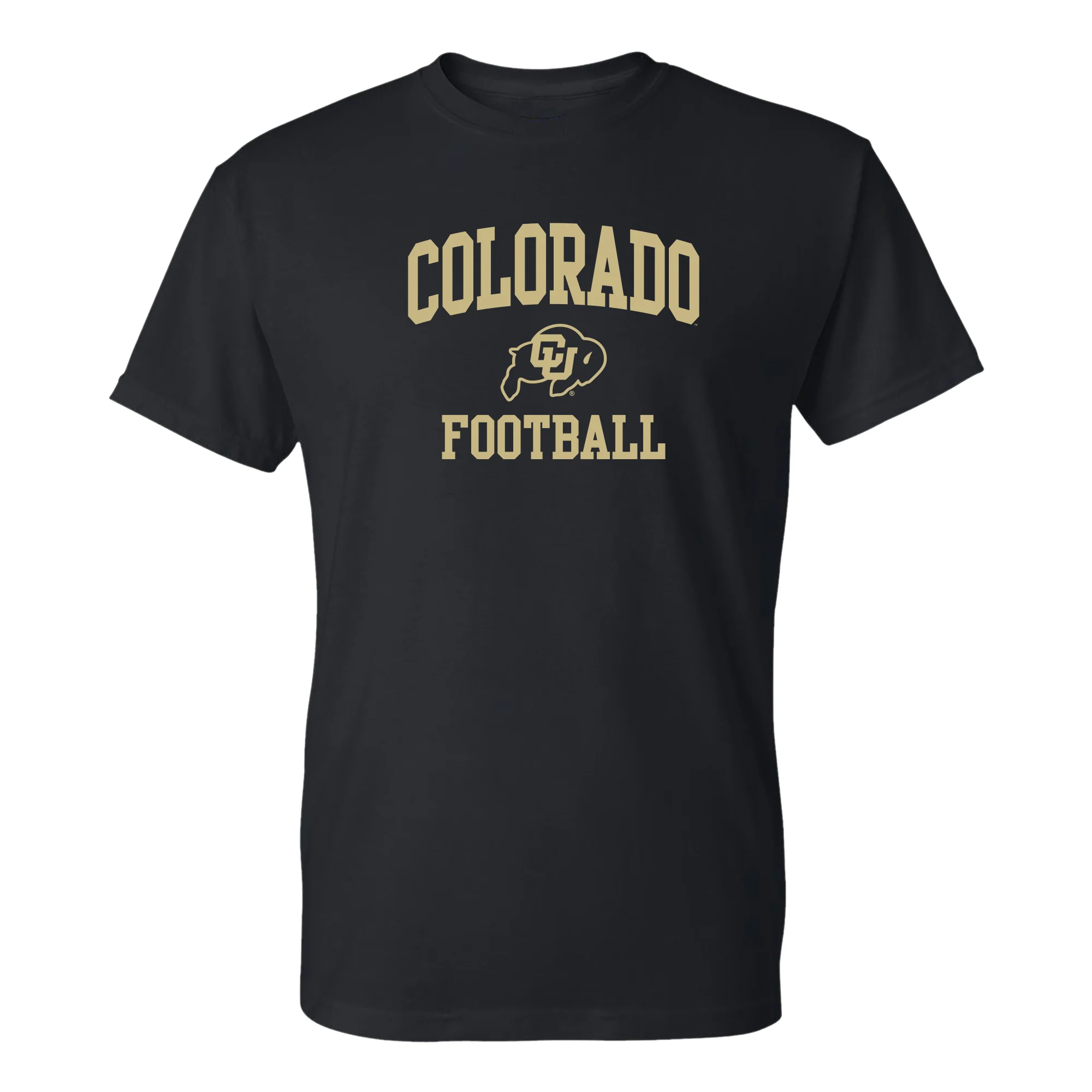 Colorado Arch Logo Football T-Shirt - Black