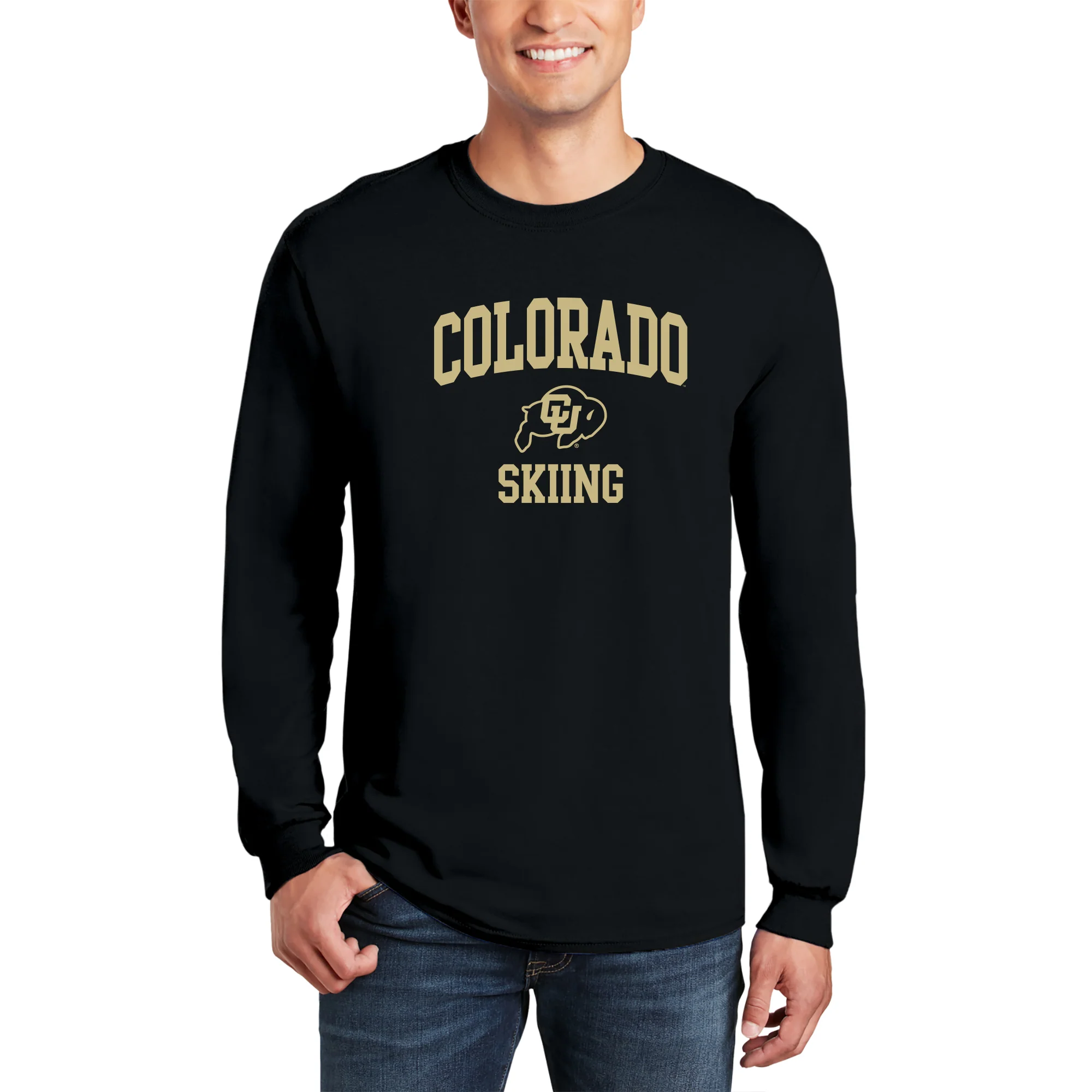 Colorado Arch Logo Skiing Long Sleeve - Black - Image 3