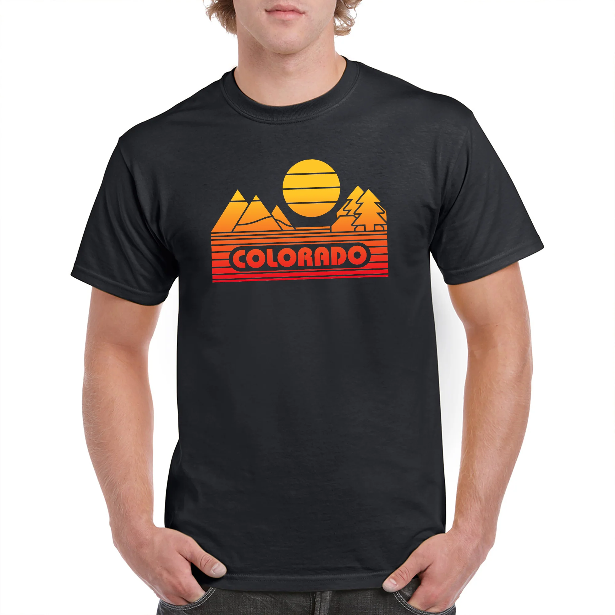 Colorado Groovy Sunset T-Shirt - Black - Image 3