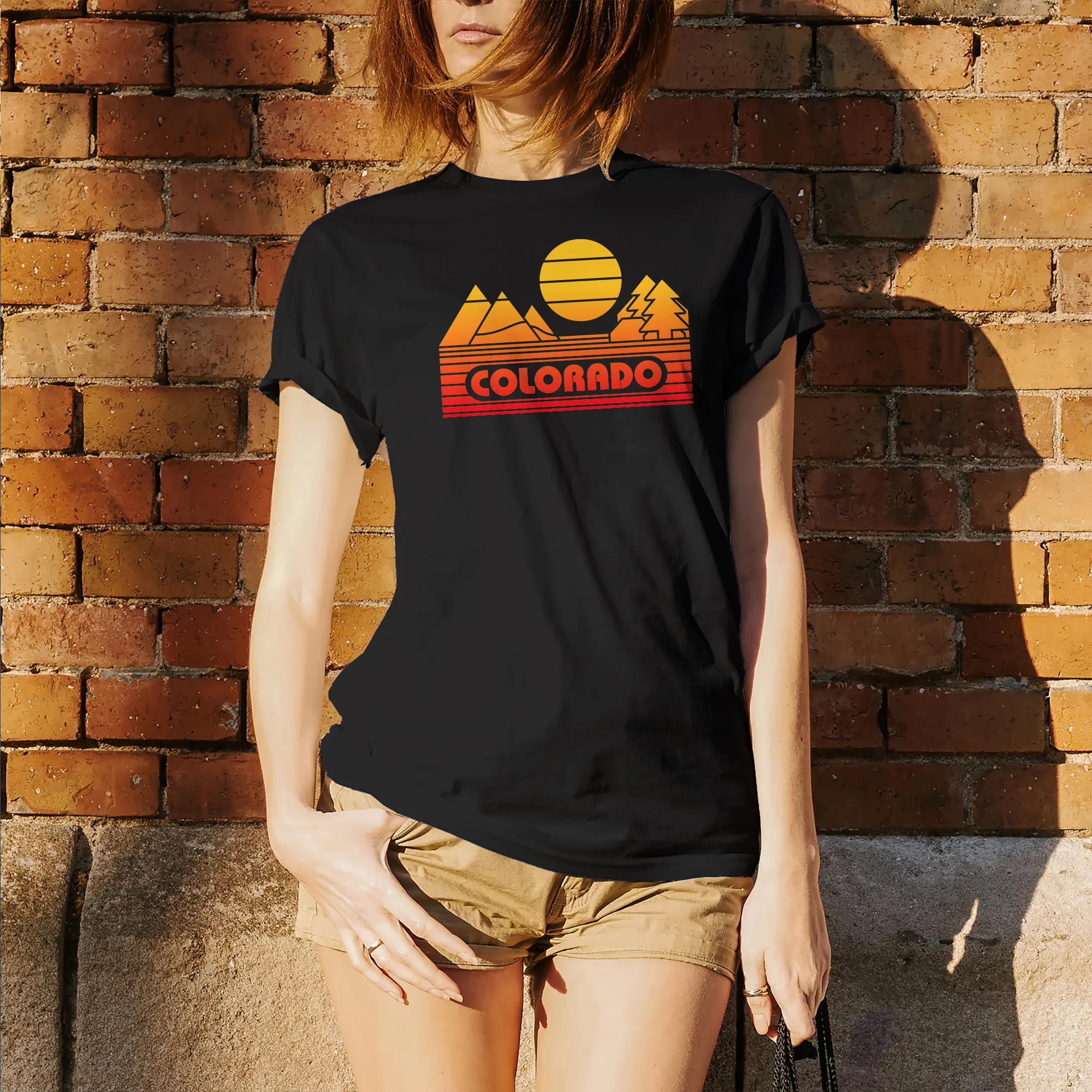 Colorado Groovy Sunset T-Shirt - Black - Image 4