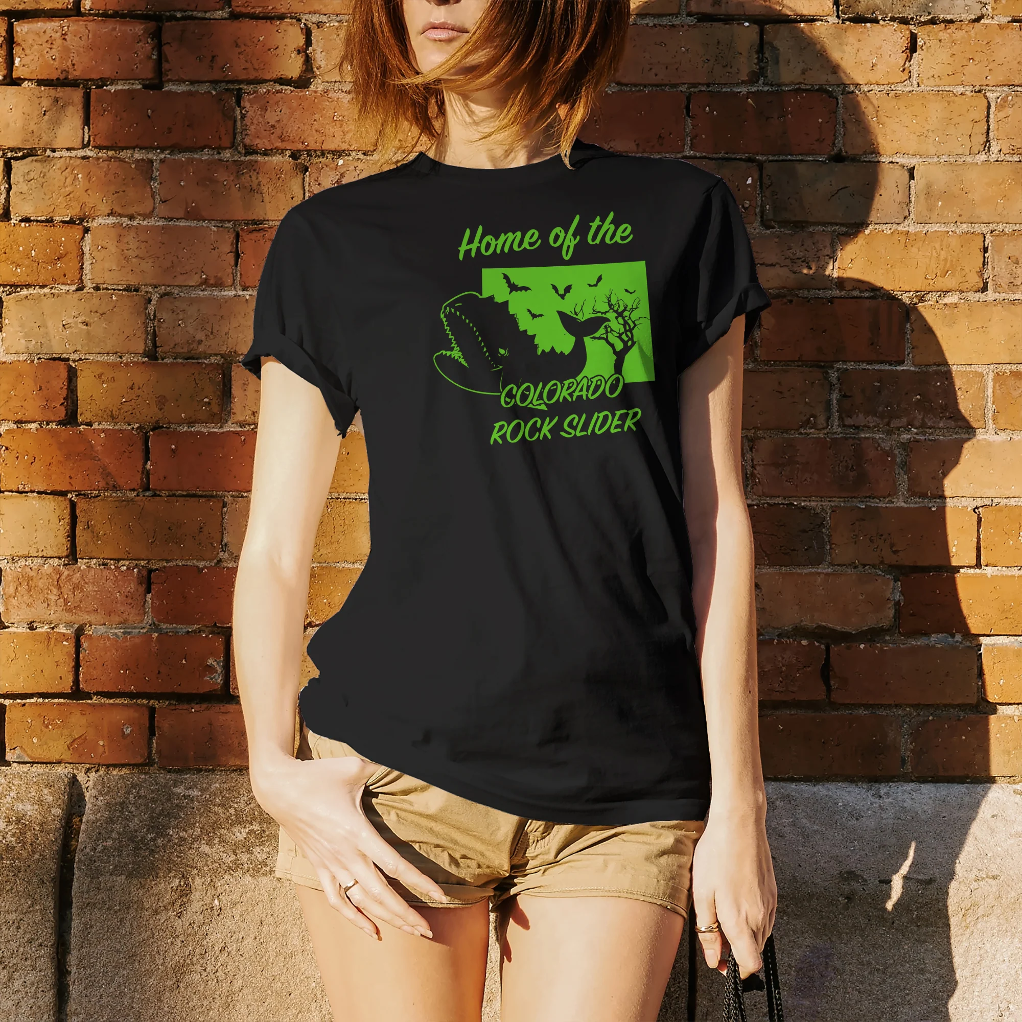 Colorado Rock Slider Cryptid T-Shirt - Black - Image 4