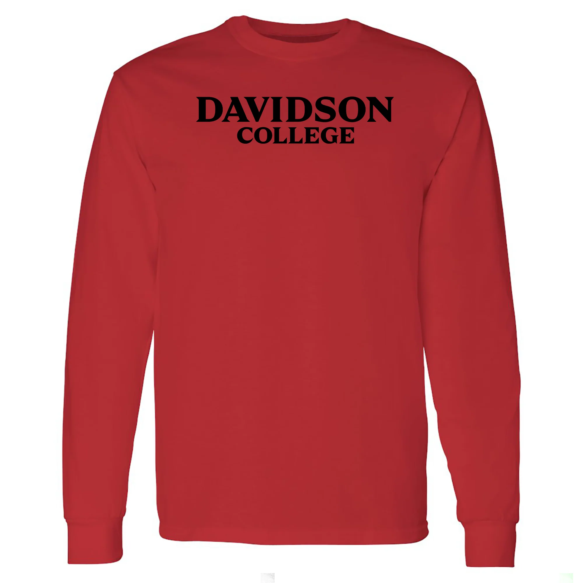 Davidson Wildcats Basic Block Long Sleeve Shirt - Red