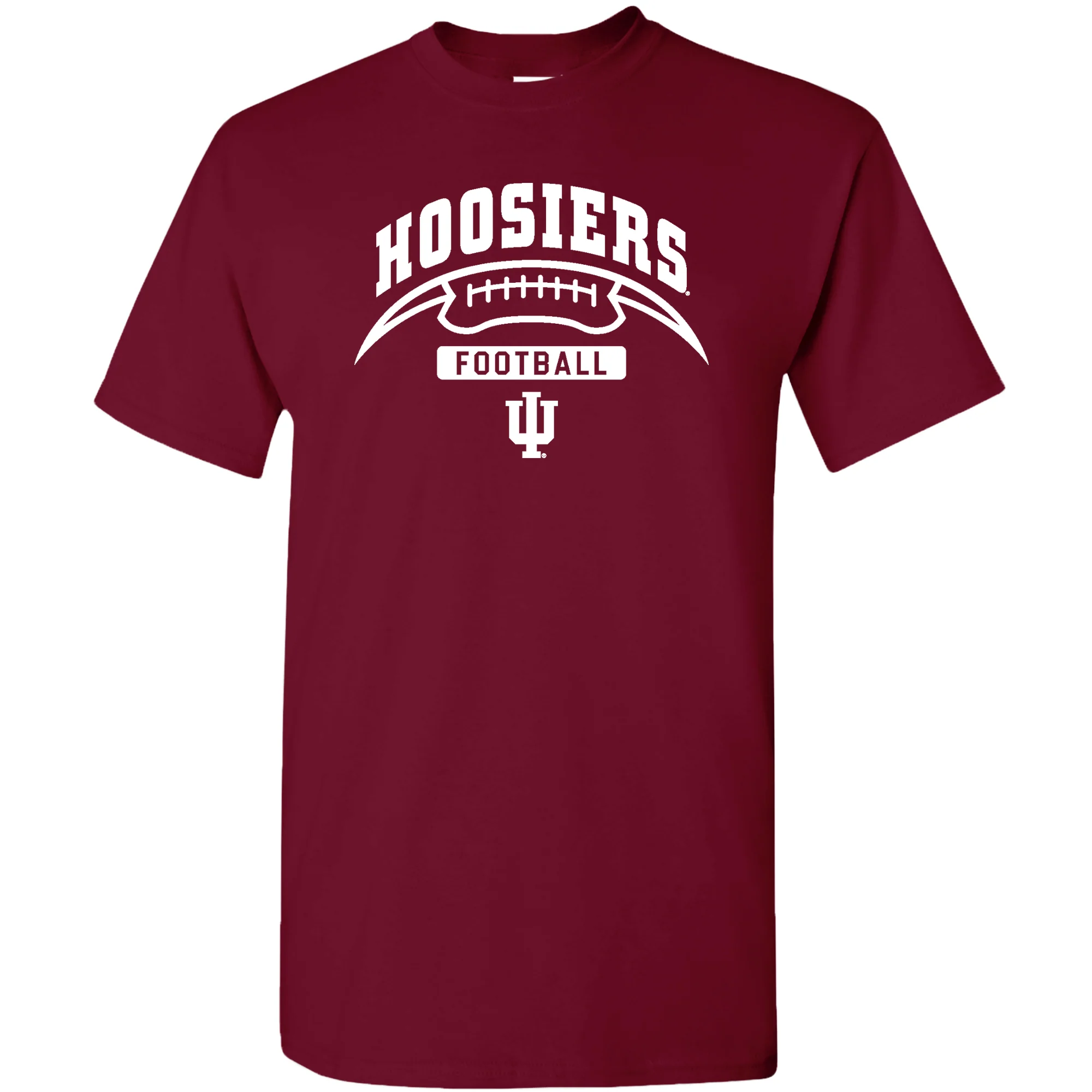 Indiana University Hoosiers Football Crescent Short Sleeve T Shirt - Cardinal