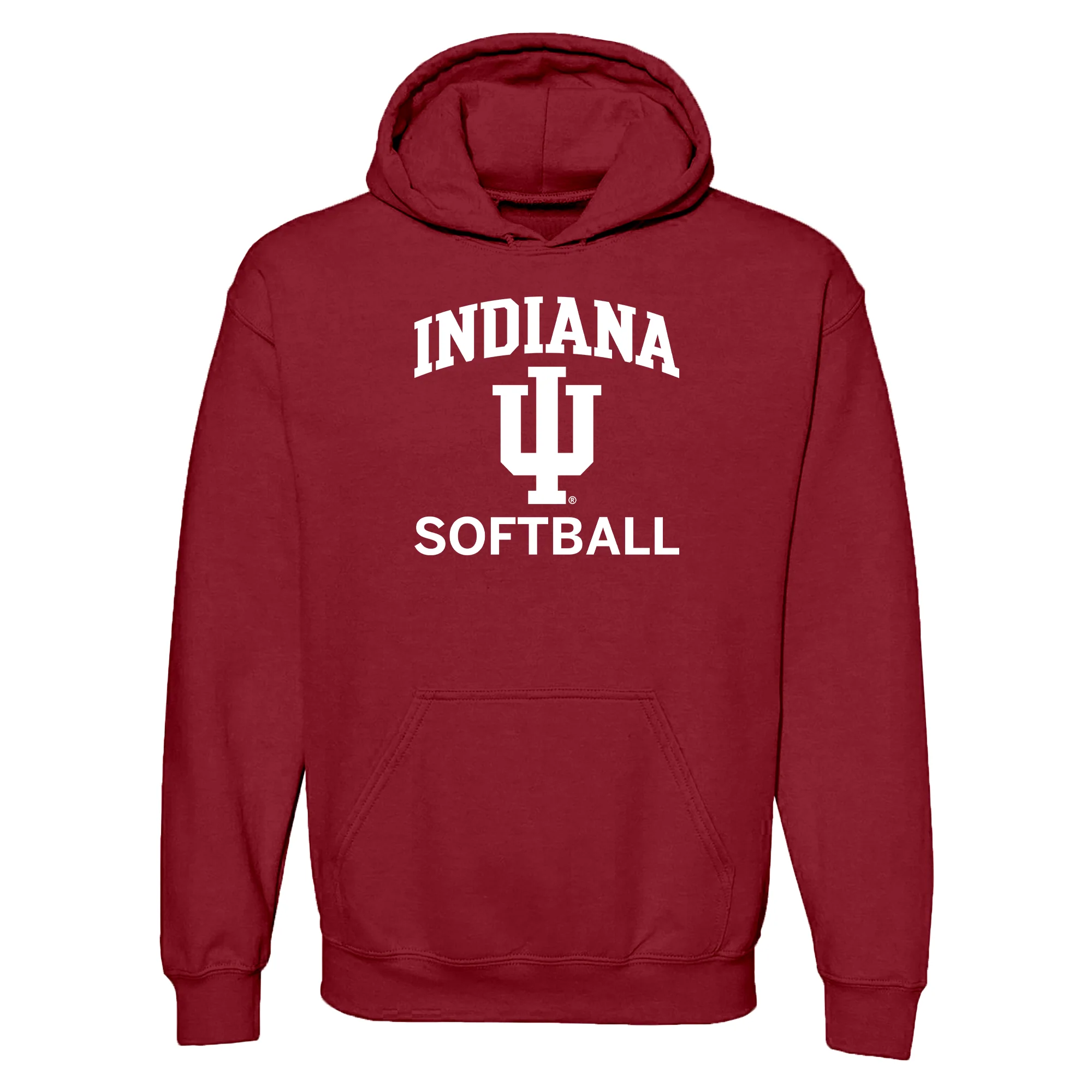 Indiana University Hoosiers Arch Logo Softball Hoodie - Cardinal
