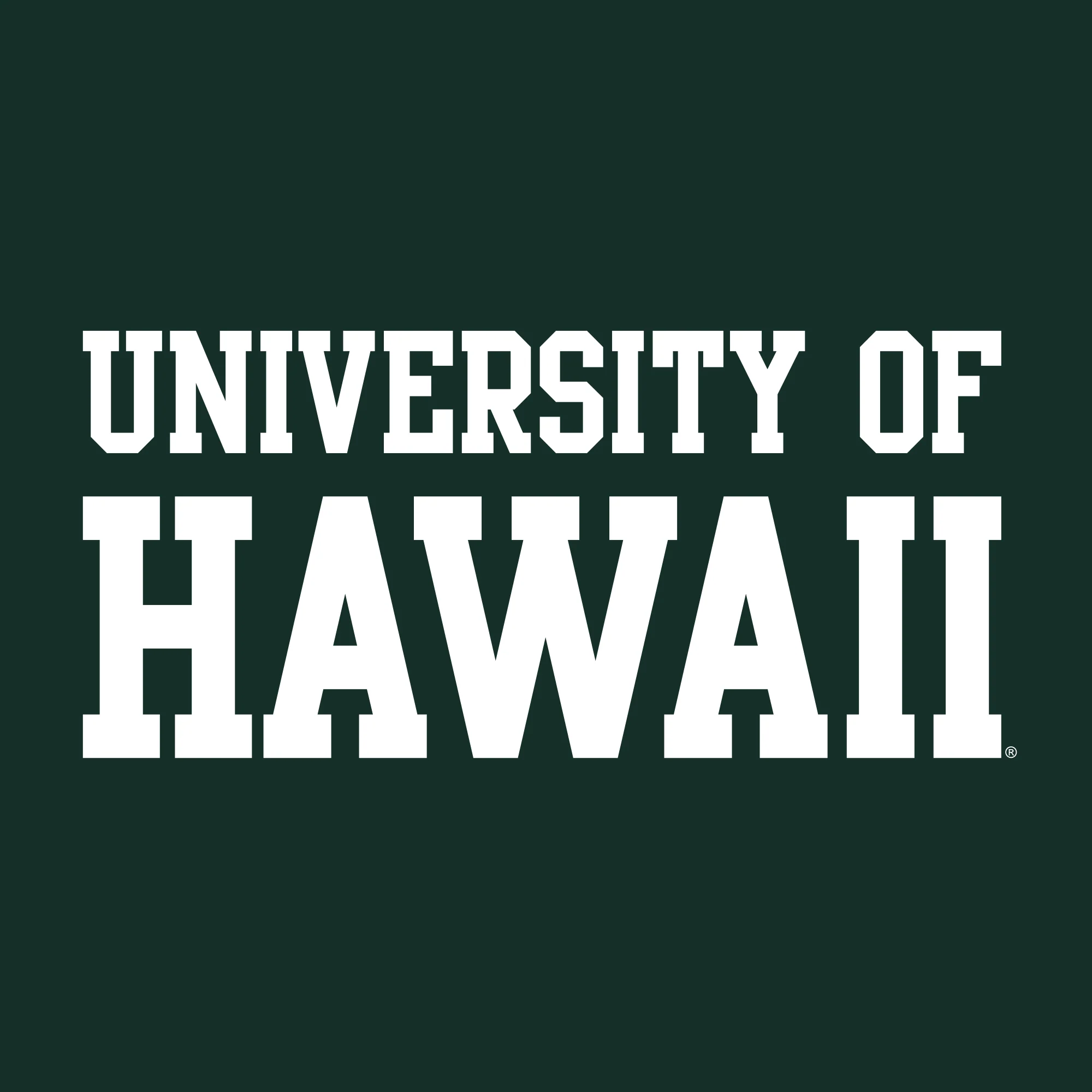 University of Hawaii Rainbow Warriors Basic Block Cotton Tank Top - Forest - Image 2