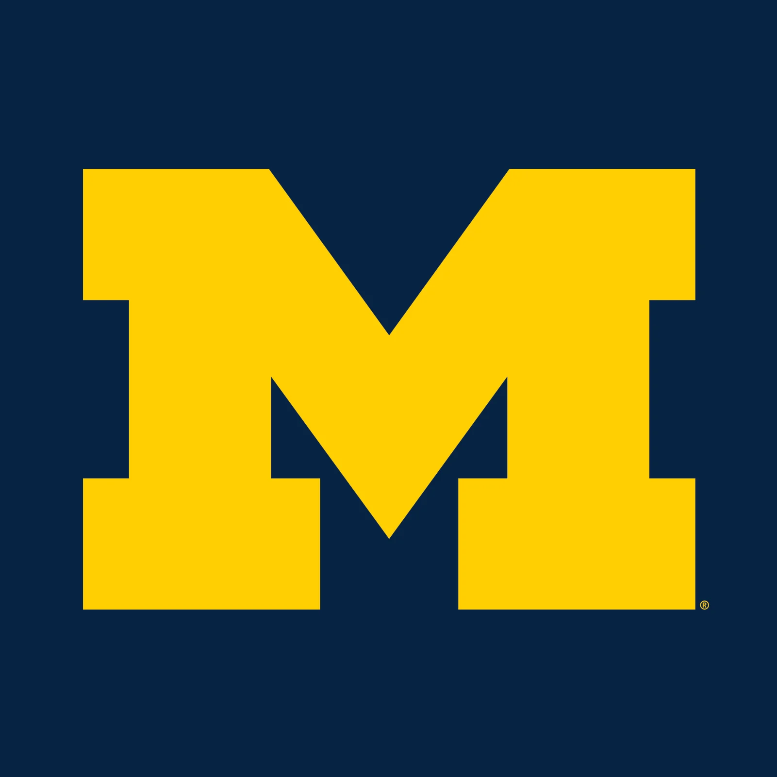 University of Michigan Wolverines Primary Logo Tank Top - Navy - Image 2