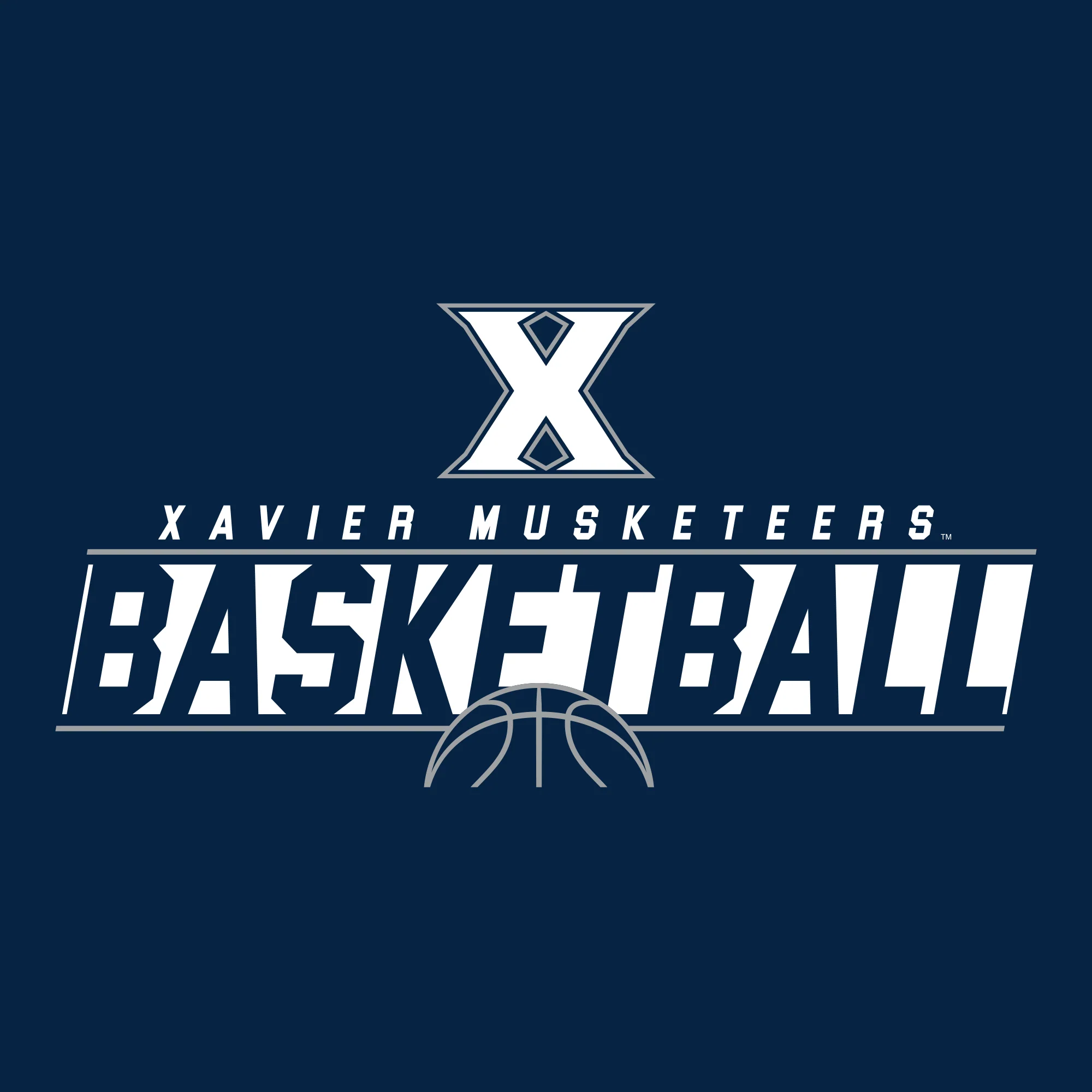 Xavier University Musketeers Basketball Charge T-Shirt - Navy - Image 2