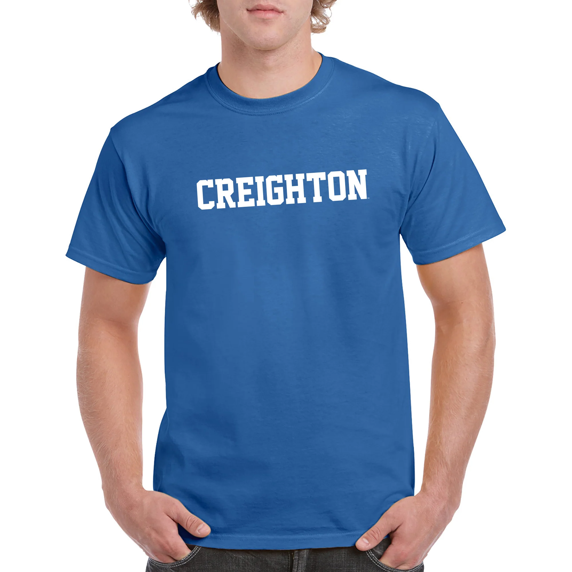 Creighton University Bluejays Basic Block Short Sleeve T Shirt - Royal - Image 3