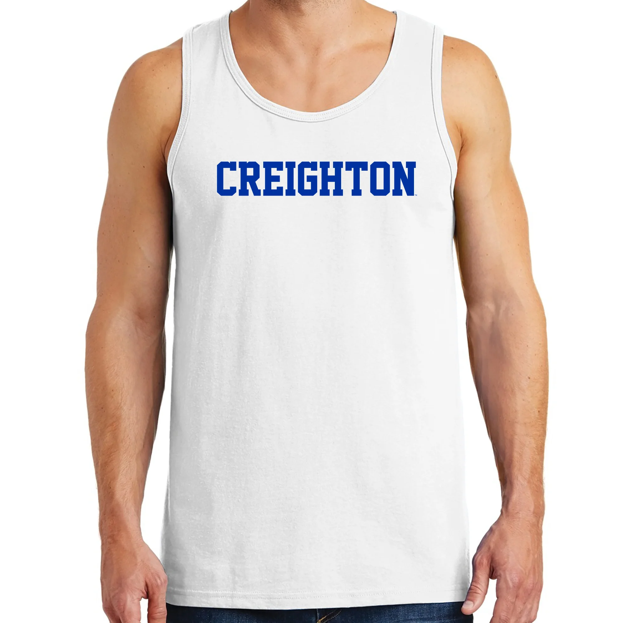 Creighton University Bluejays Basic Block Tank Top - White - Image 3