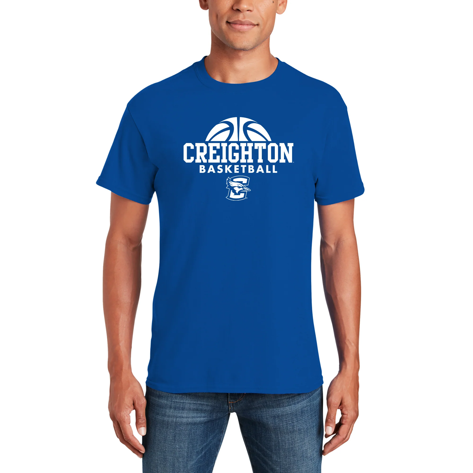Creighton University Bluejays Basketball Hype Short Sleeve T Shirt - Royal - Image 3