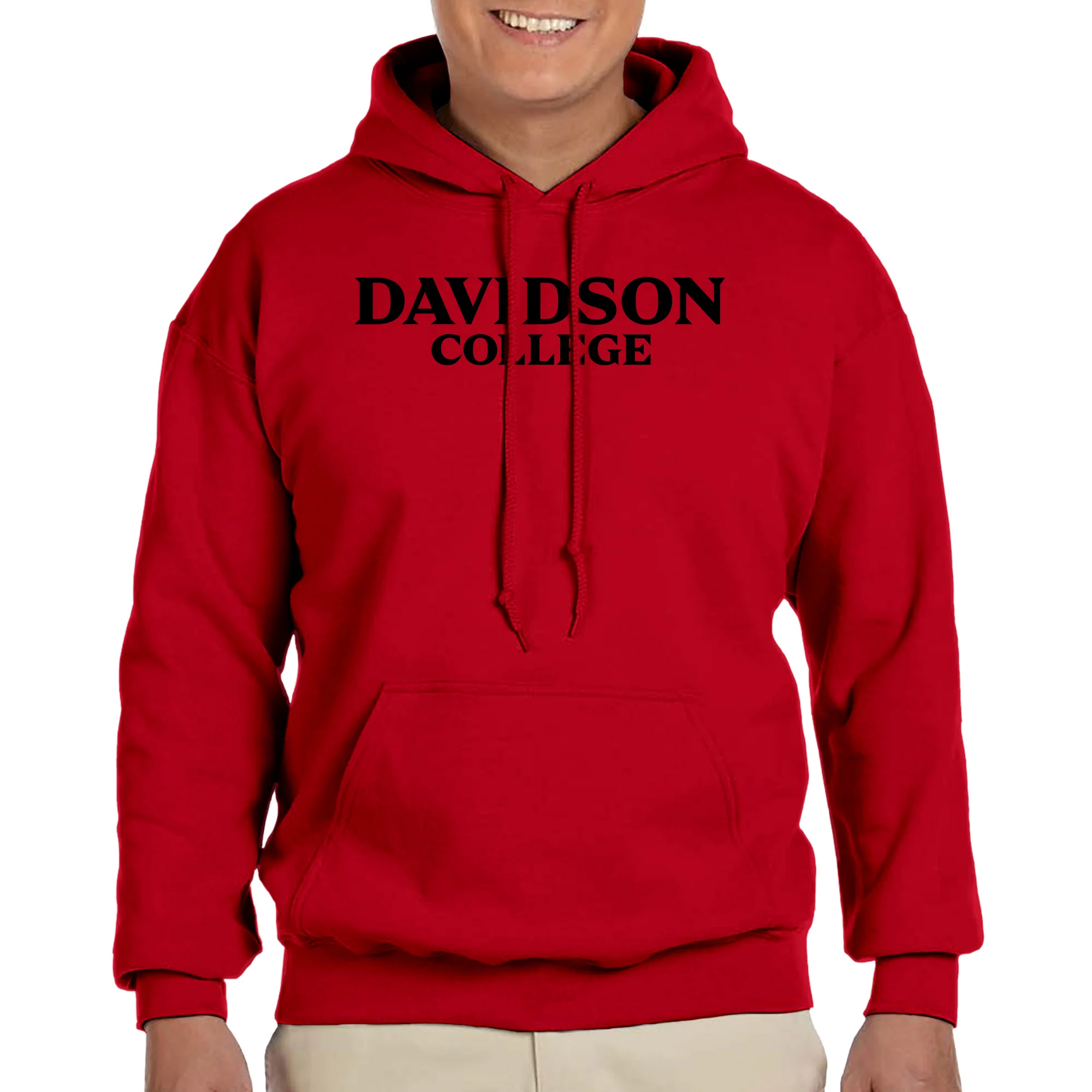 Davidson Wildcats Basic Block Hoodie - Red - Image 3