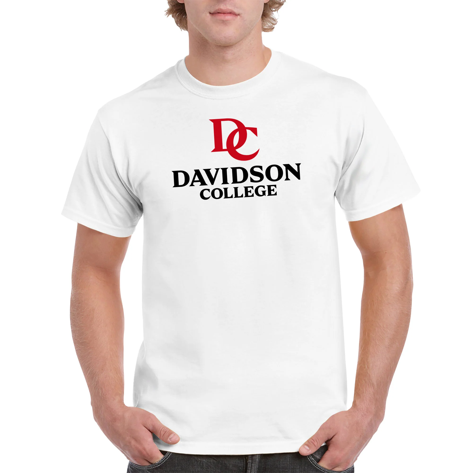 Davidson Wildcats Institutional Logo T Shirt - White - Image 3