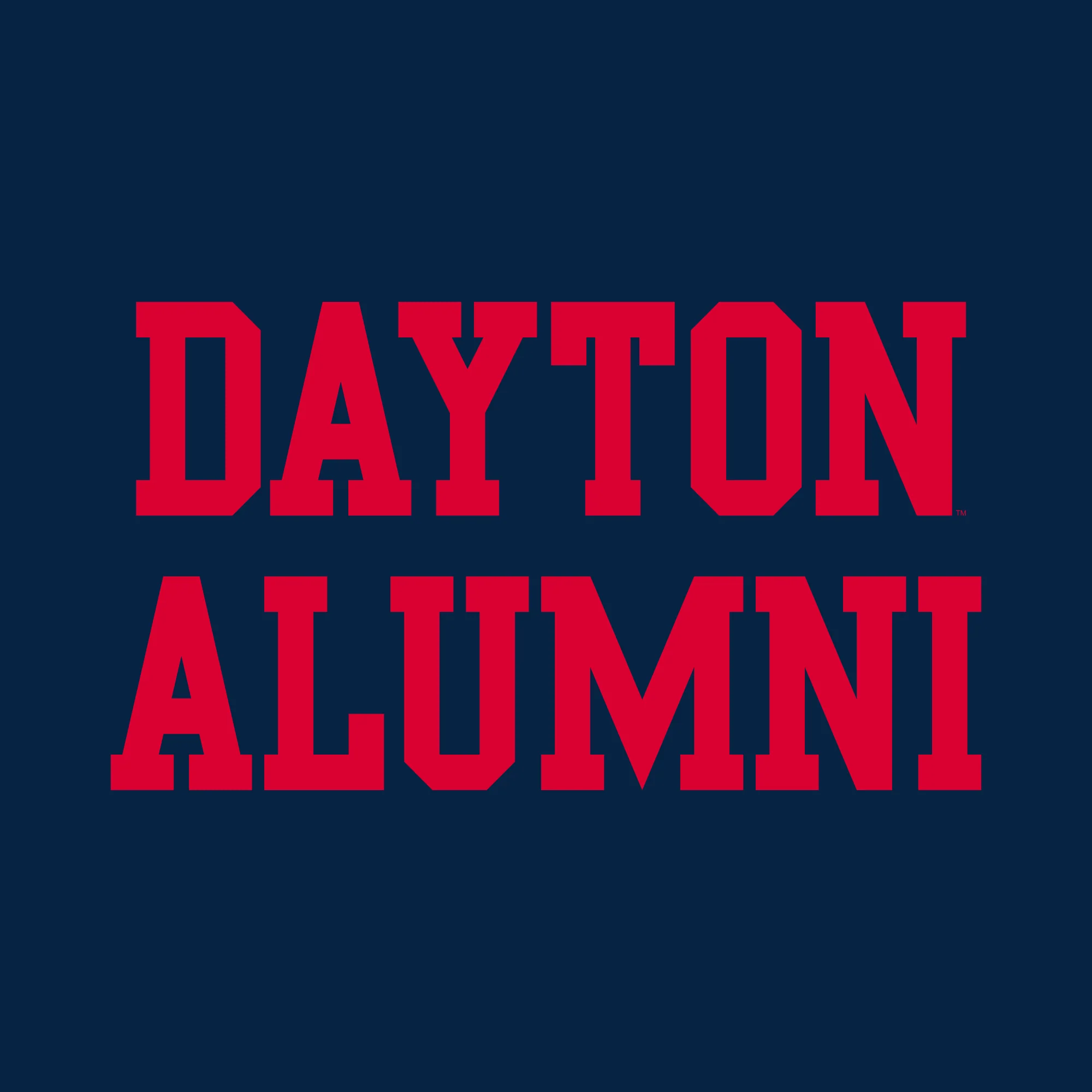University of Dayton Flyers Alumni Basic Block Short Sleeve T Shirt - Navy - Image 2